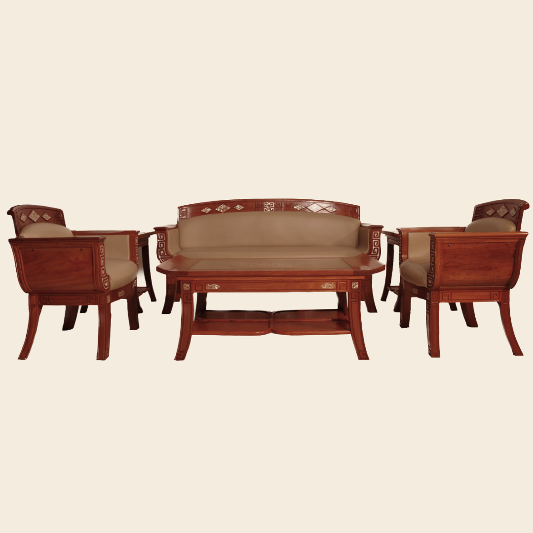 Leather Ming Living Room Set
