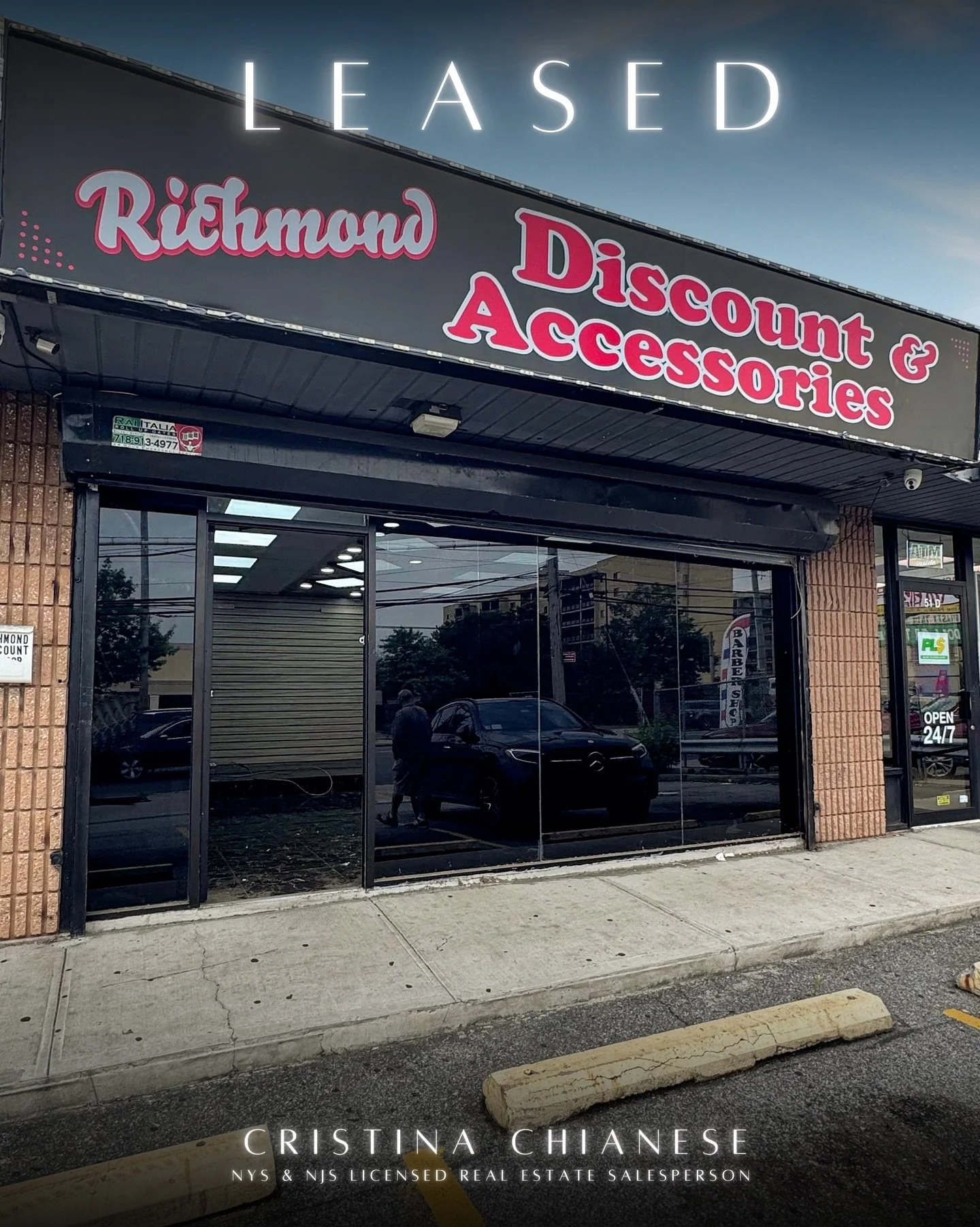 ✨LEASED✨

📍51 Richmond Hill Road Staten Island NY 10314 

Usage: Legal Cannabis Dispensary
&bull;
&bull;
&bull;
CRISTINA CHIANESE
New York State &amp; New Jersey State Licensed Real Estate Salesperson
(917) 201-8491
Robert Defalco Realty
1678 Hylan 
