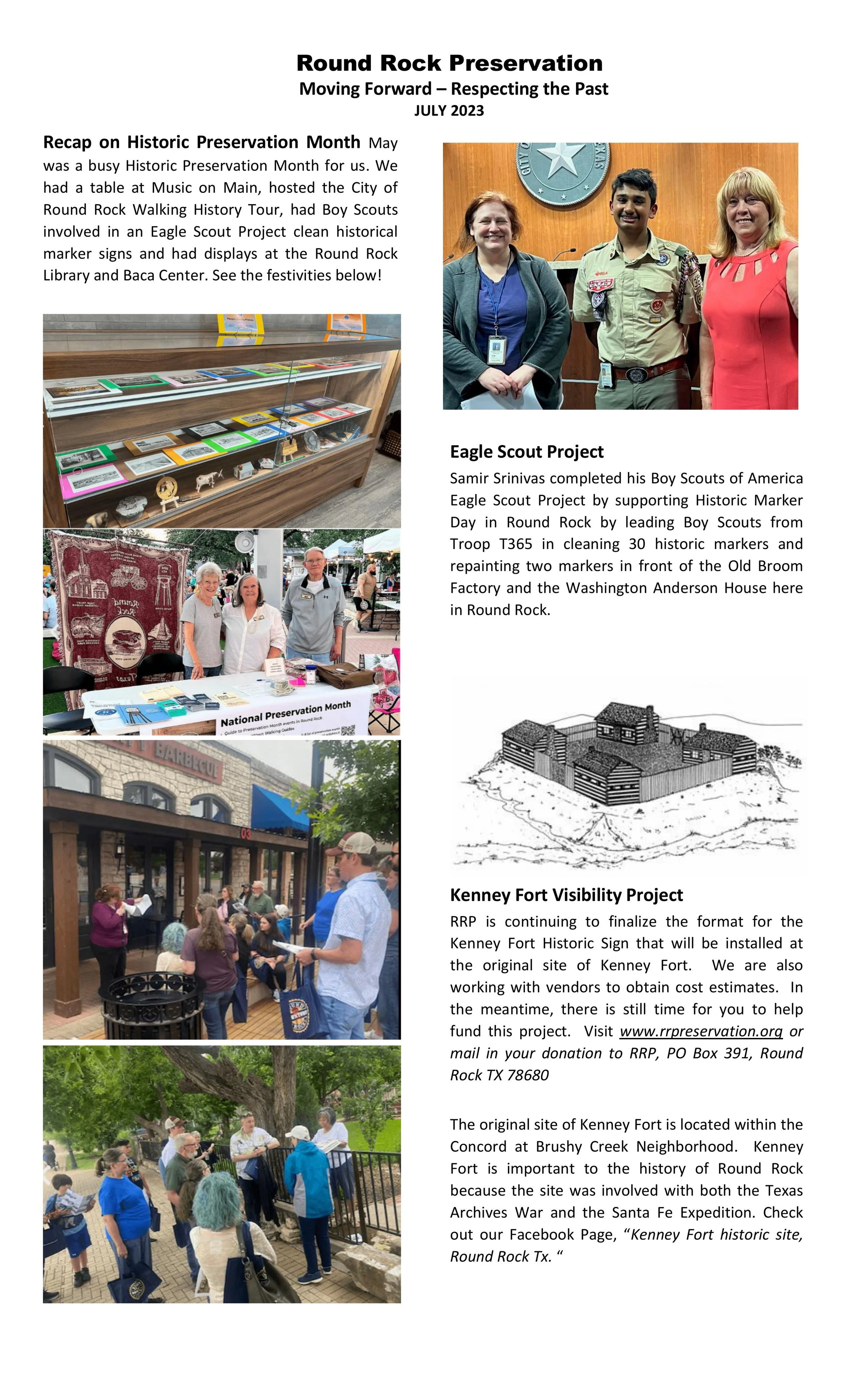 July 2023 Newsletter — Round Rock Preservation