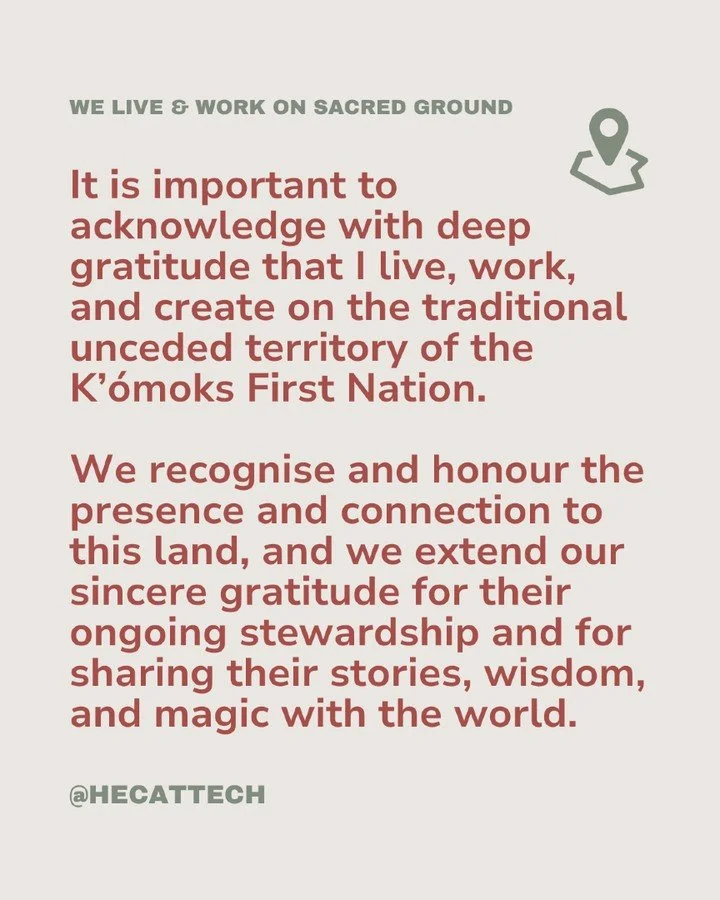 My work often happens online but my roots are firmly planted in the beautiful Comox Valley.

In my business, I talk a lot about "legacy" and building foundations that last. I am mindful that I am a guest on this land, which has been steward