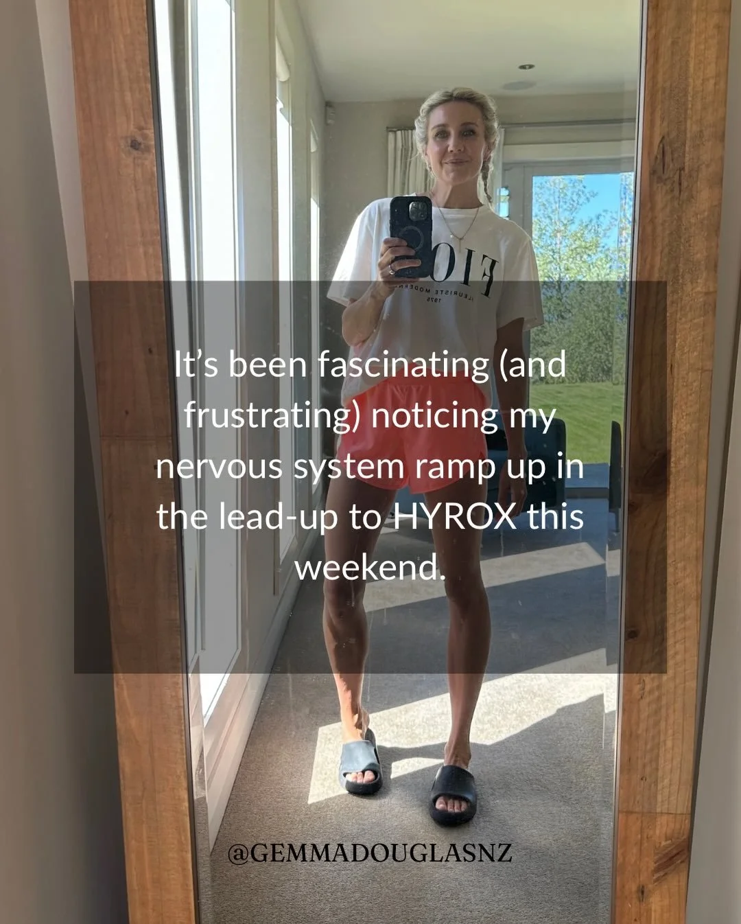 Last slide - My daughter came to me this morning with a pen and said put out your arm mum, and wrote &lsquo;You can do it🫶&rsquo;.
Go time tomorrow! Thankyou for all your support. Good luck to all those competing. Legends. 
.
See you soon @claiiirel