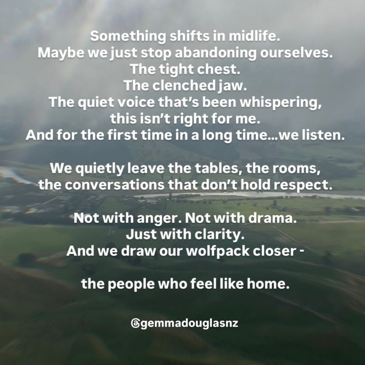 I wrote this last night just before I hopped into bed. I shared it on my stories and it seemed to resonate with you so thought I&rsquo;d leave it here. Sometimes we can think we are the only ones. @gemmadouglasnz