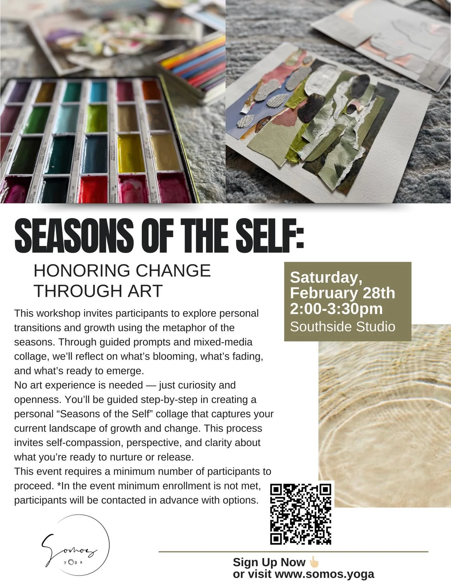 So excited to partner with @somos_yoga_ig to bring art therapy to Corpus Christi 🤍

This workshop invites us to slow down and gently be with ourselves during hard seasons. Instead of pushing through, we&rsquo;ll practice listening to the body, allow