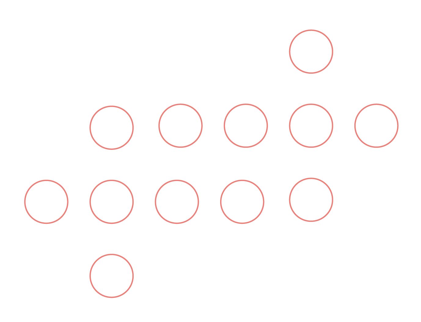 grid of circles brand pattern