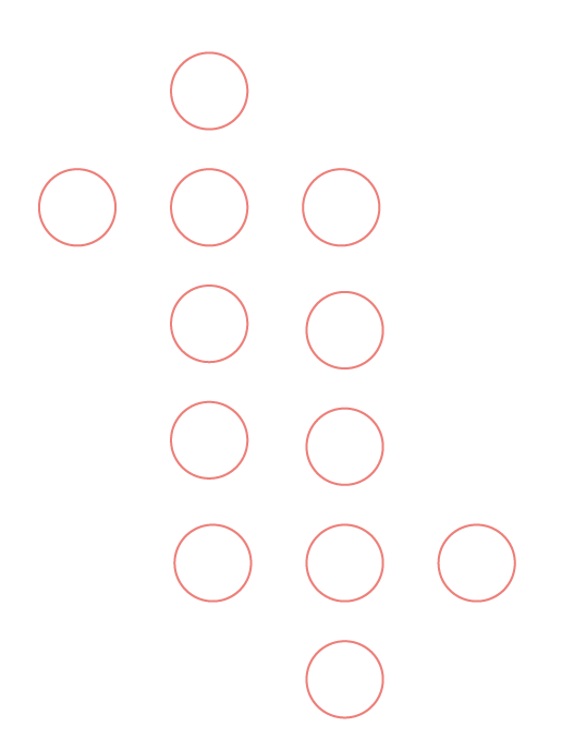 grid of circles brand pattern