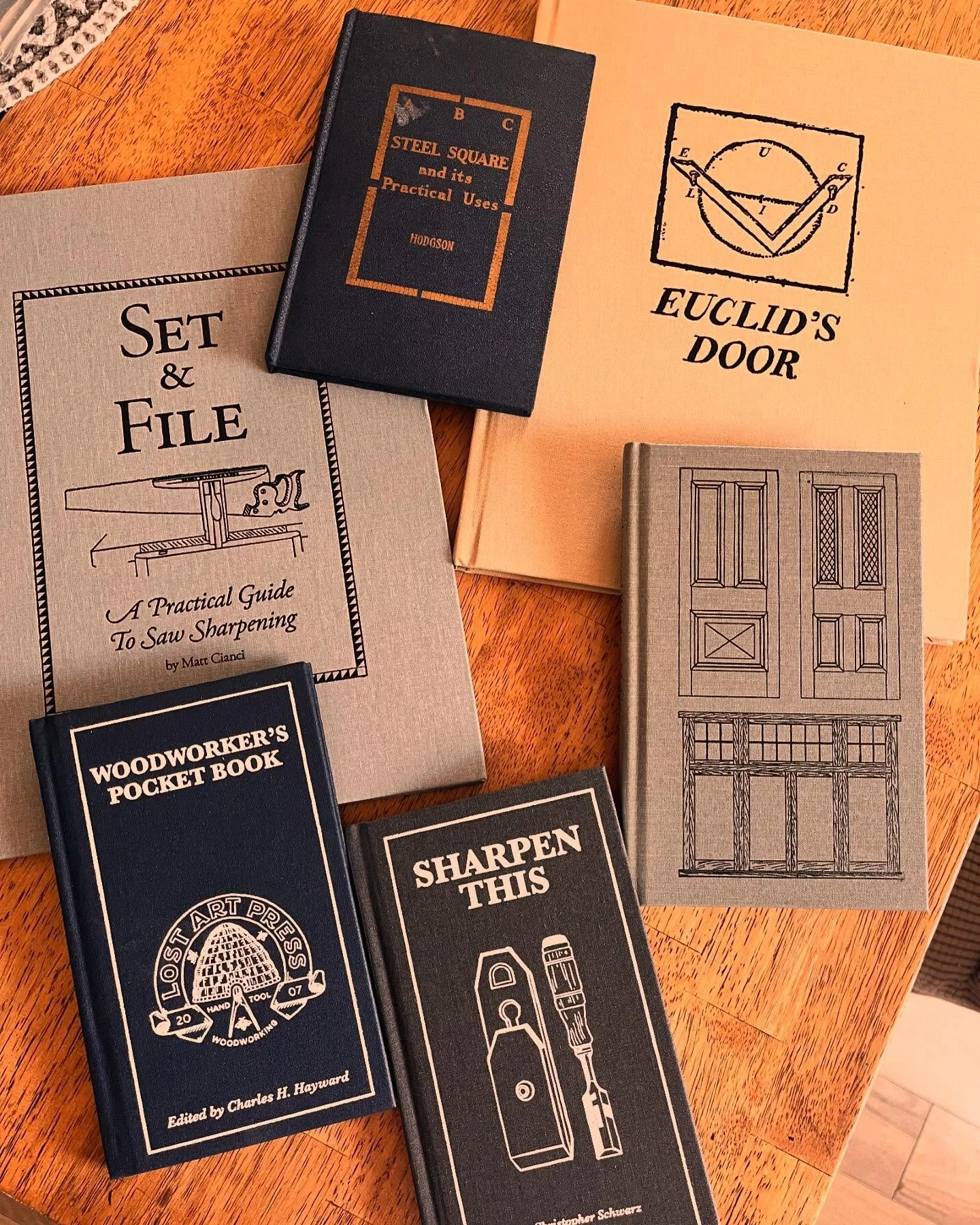 Just received my latest order from @lostartpress (plus one book from eBay). I&rsquo;m excited to dive into these and reference them when I have my more unusual projects.  I&rsquo;m always inspired by @knottree and @hullmillwork_hullhomes, so I&rsquo;