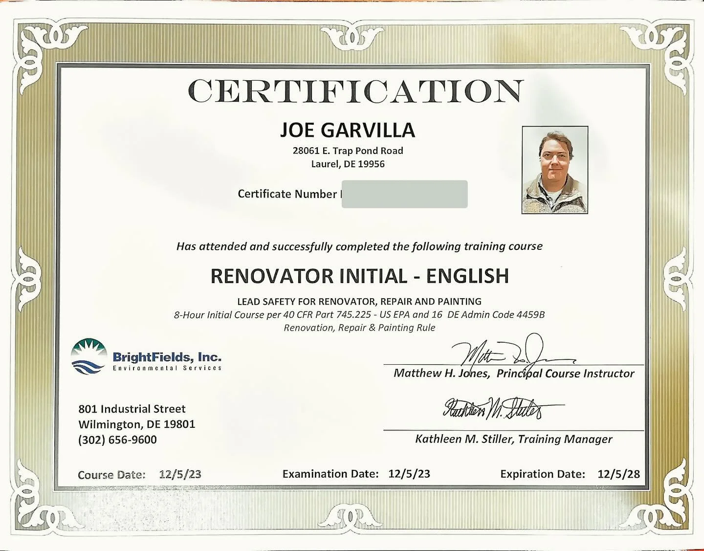 Successfully passed my RRP initial training today.  Next step is to register with the state as an individual and a firm to be compliant when working on homes with suspected or confirmed lead paint surfaces.  The information around this law has seemed