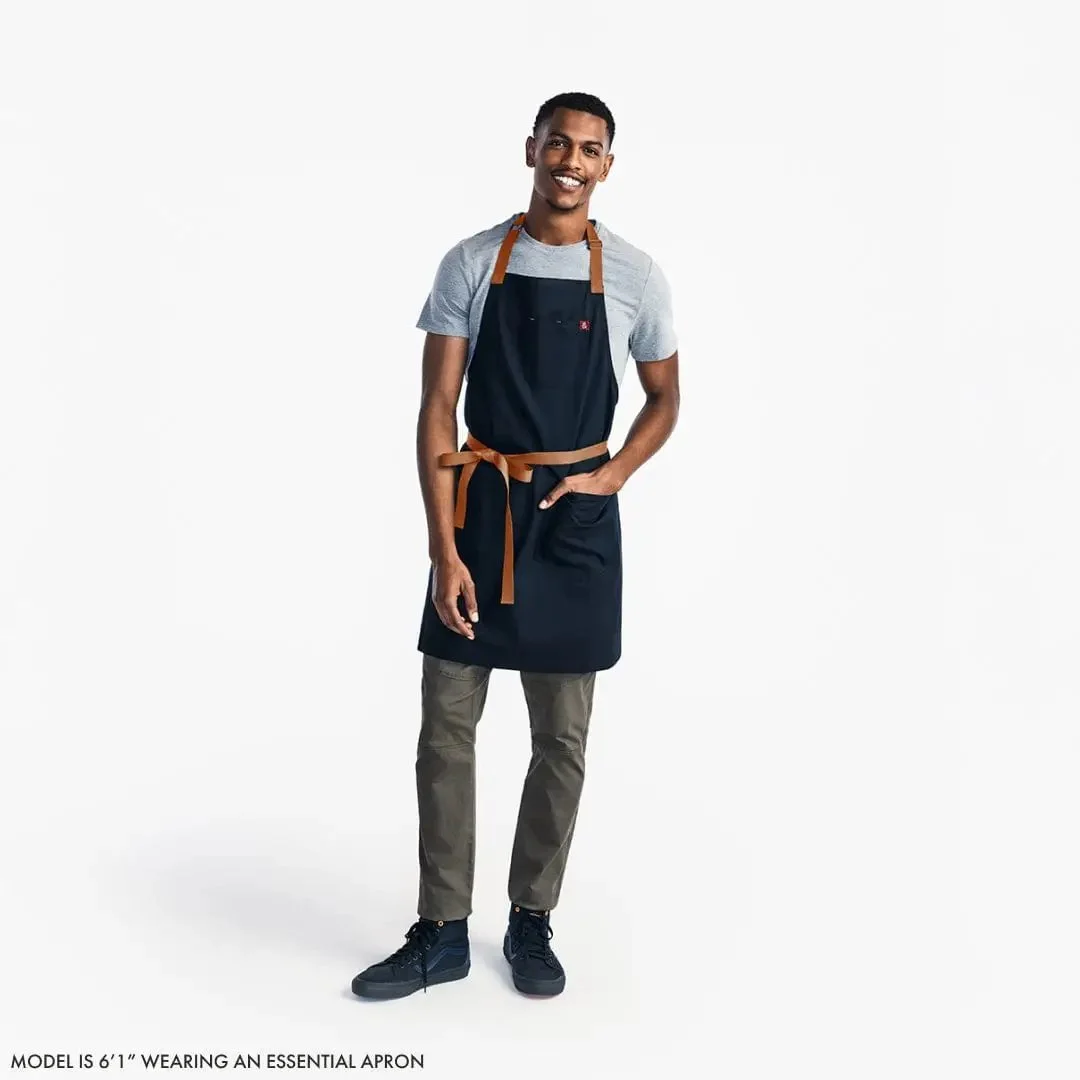 Hedley & Bennett Essentials Apron Midnight Blue Worn on Person