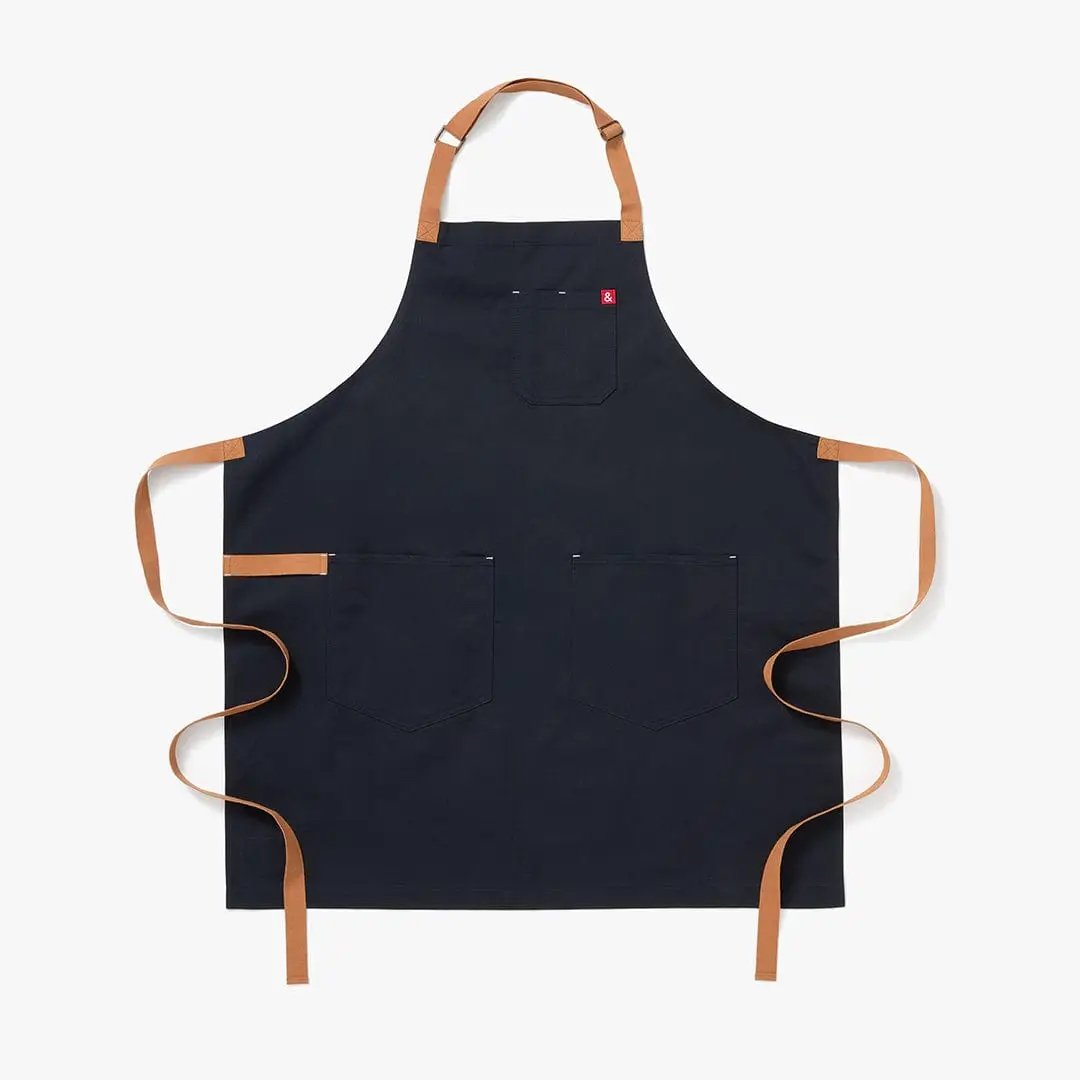 Hedley & Bennett Essentials Apron Midnight Blue Laying Flat