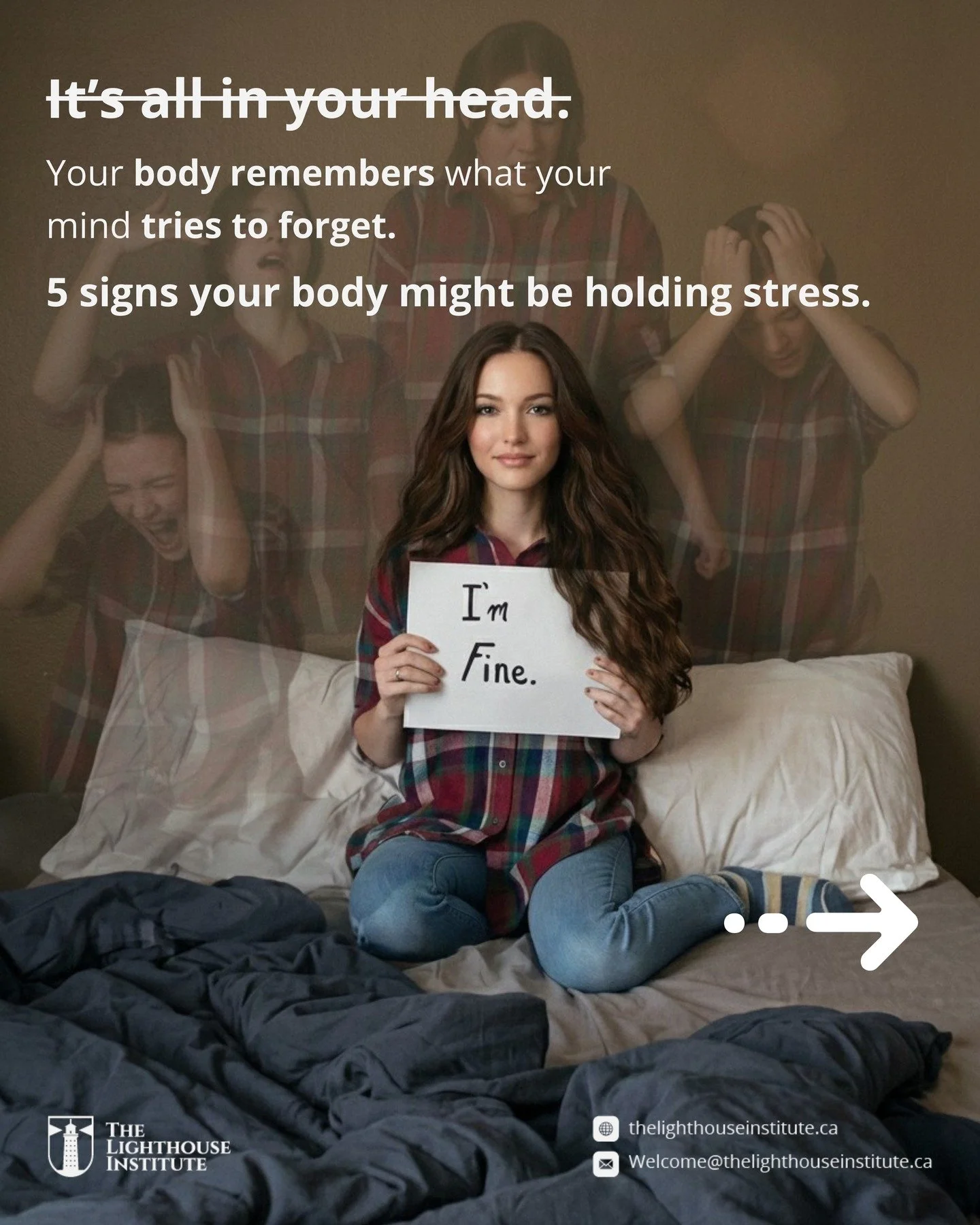 Stress doesn&rsquo;t always show up as racing thoughts.
 Sometimes, your body speaks first.
Tight muscles, poor sleep, low energy, or unexplained discomfort
 can all be signs your body is holding onto stress.
You don&rsquo;t have to push through it a