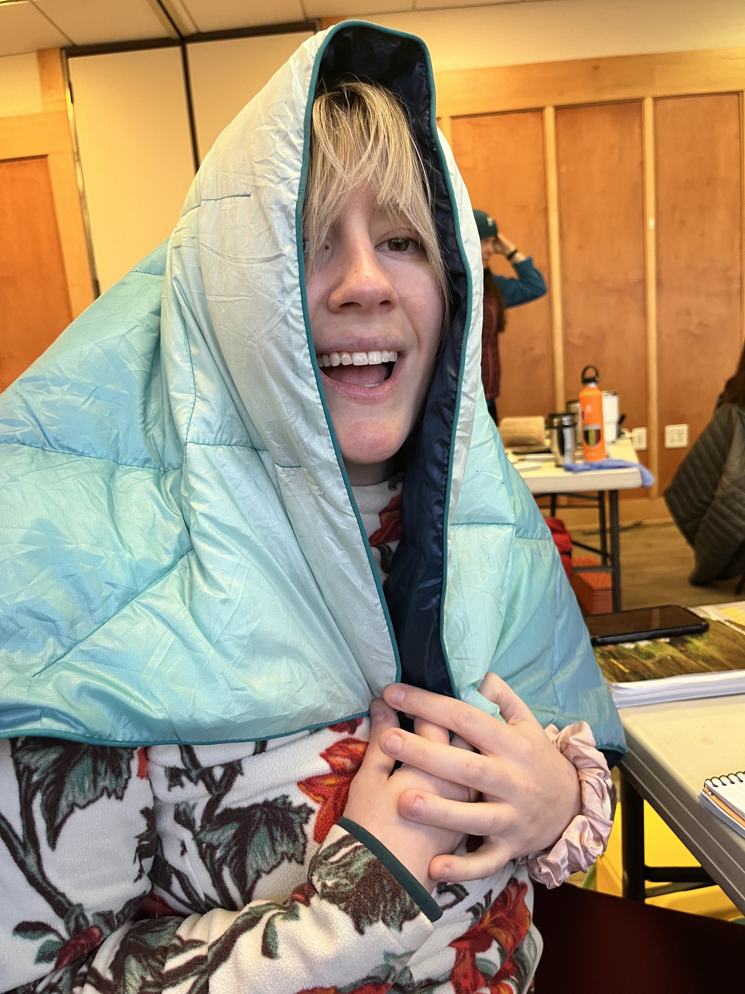 How to stay warm outside in the winter.
