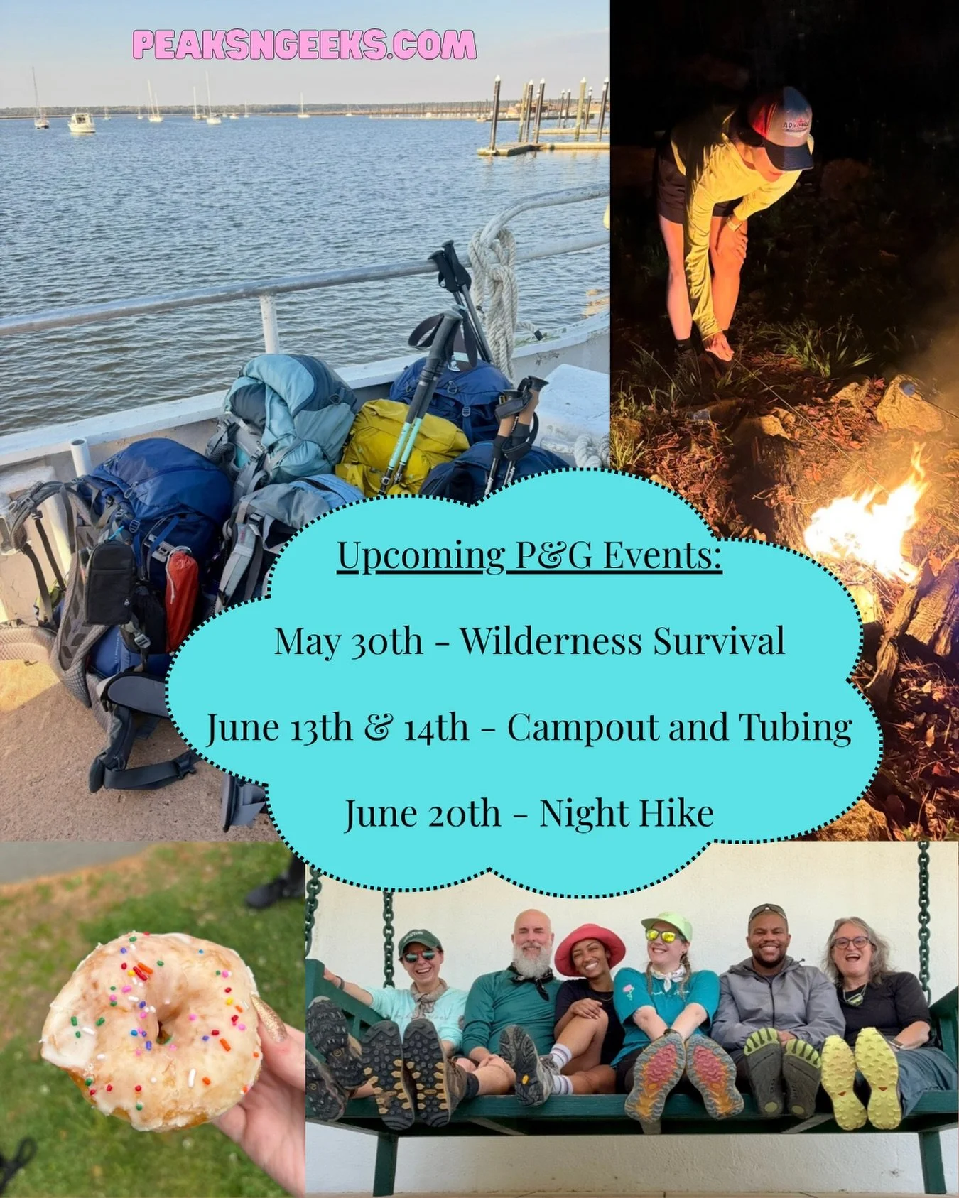 We at P&amp;G have been up to so many shenanigans lately. We took our backpacks for a boat ride, made s&rsquo;mores, and sat on a really big porch swing (and ate donuts duh). 

If any of that sounds interesting to you we have more upcoming opportunit