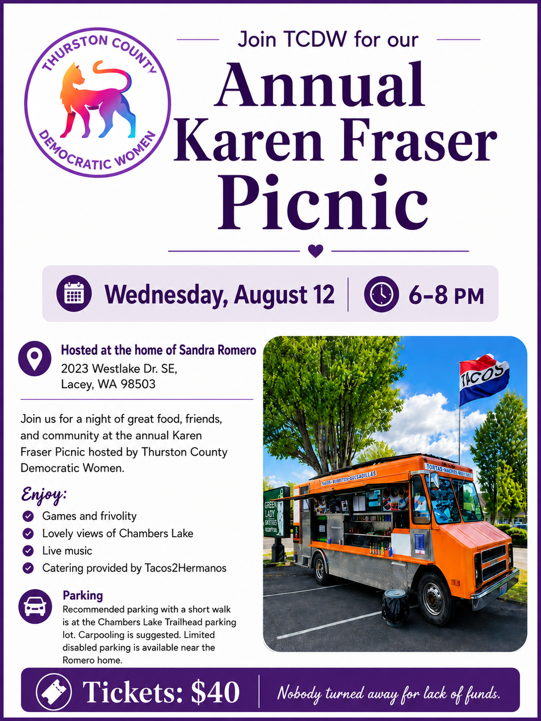 2026 Karen Fraser Summer Picnic