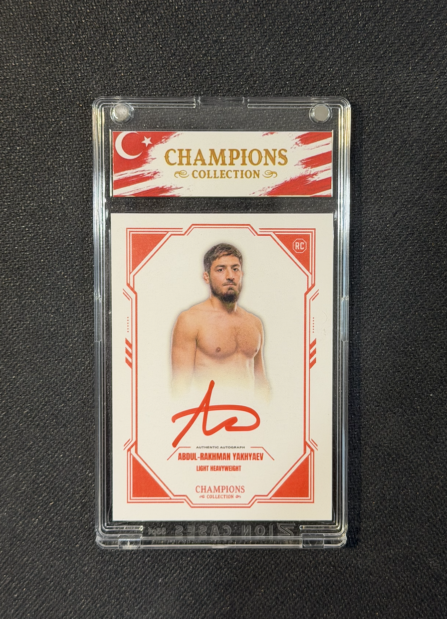 ABDUL-RAKHMAN YAKHYAEV x CHAMPIONS COLLECTION AUTOGRAPHED CARD (PSA)