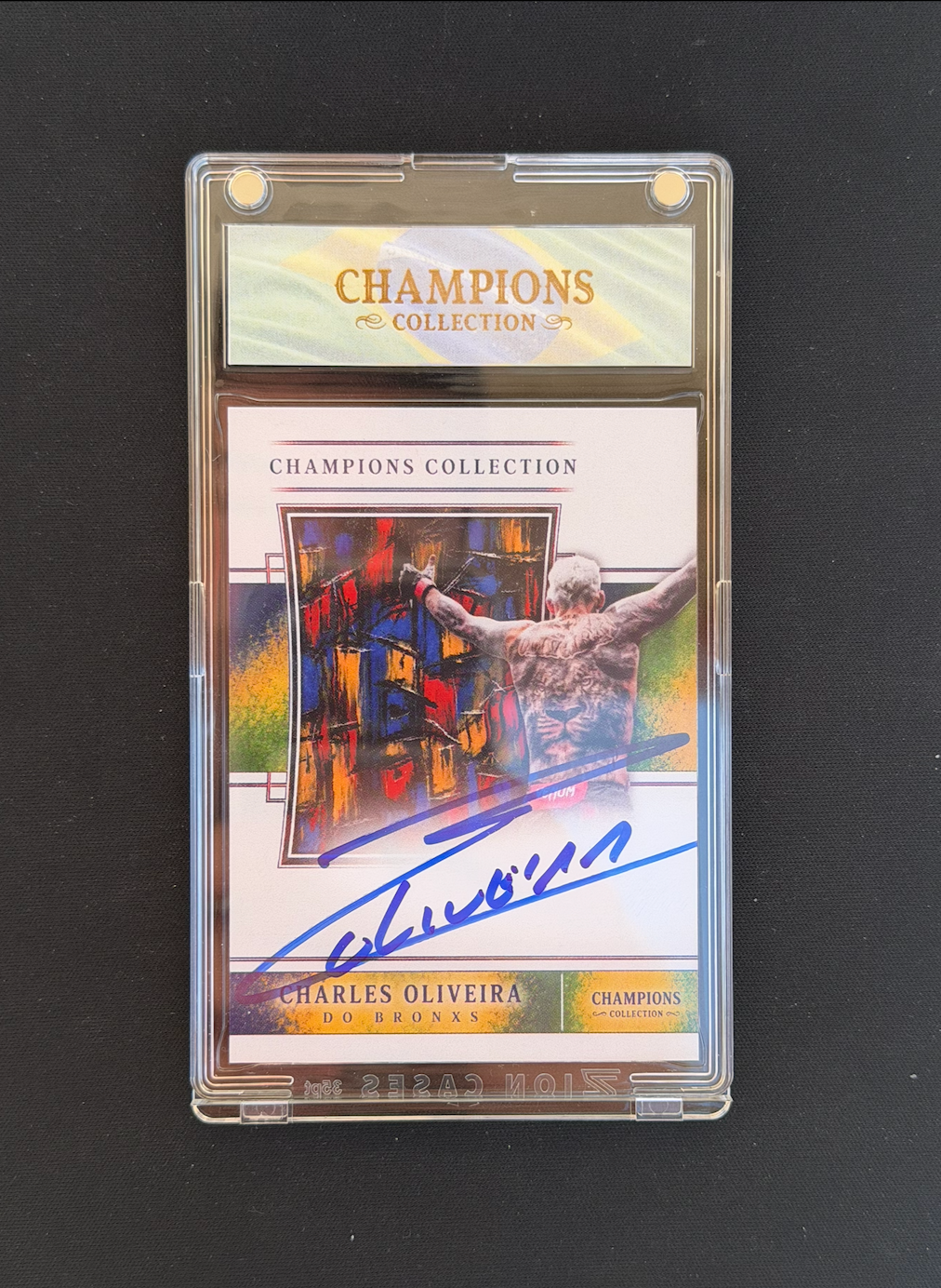 CHARLES OLIVEIRA x CHAMPIONS COLLECTION LIMITED AUTOGRAPHED CARD (PSA)