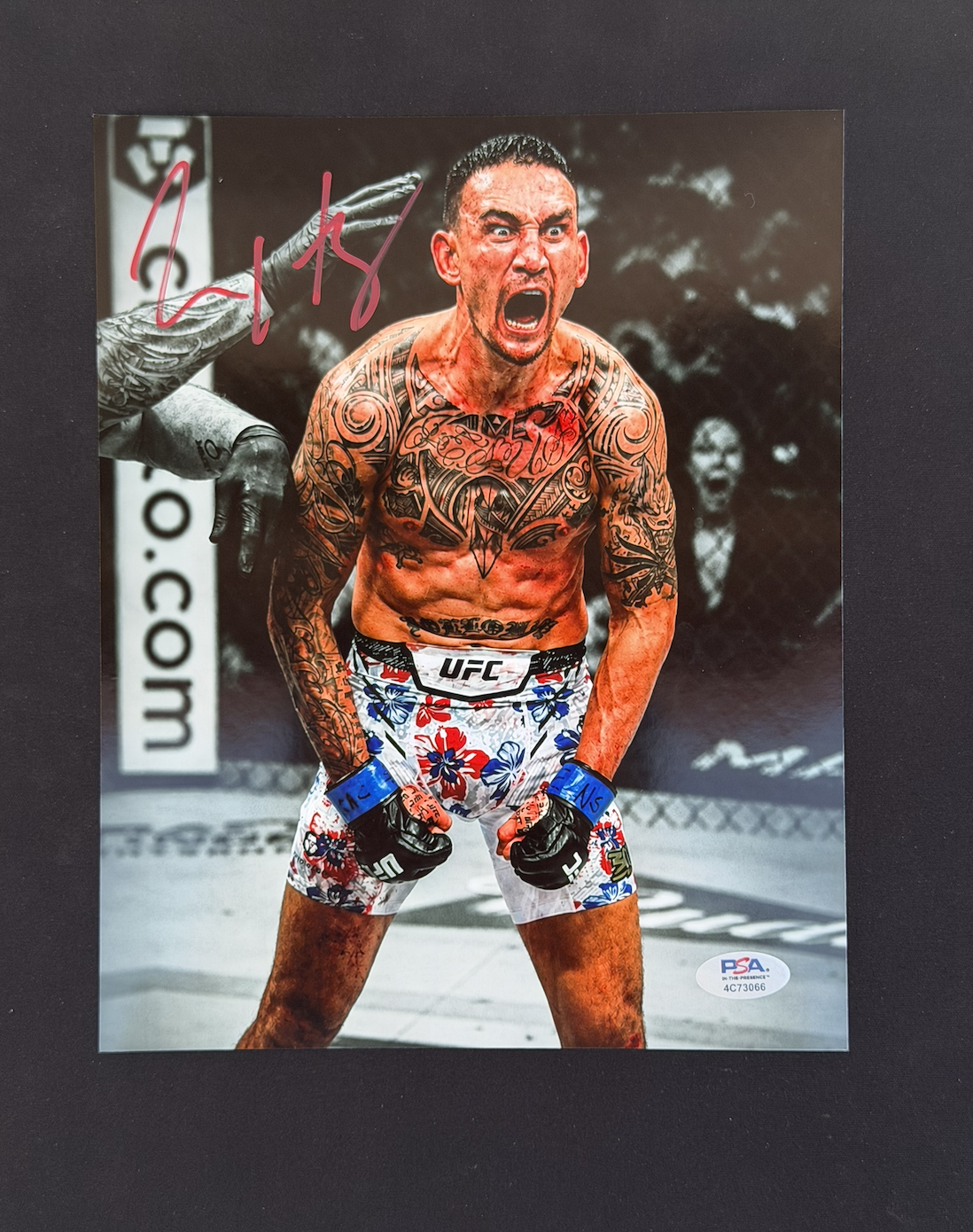 MAX HOLLOWAY AUTOGRAPHED 8X10 PHOTO (PSA WITNESSED)