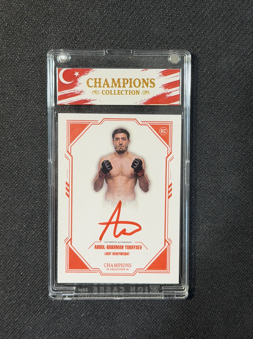 ABDUL-RAKHMAN YAKHYAEV x CHAMPIONS COLLECTION AUTOGRAPHED CARD (PSA)