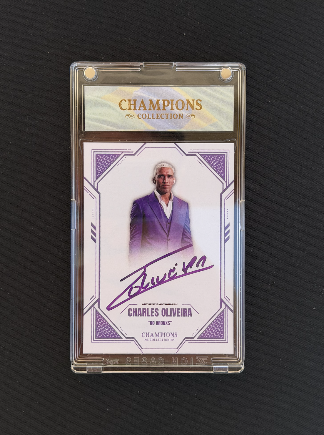 CHARLES OLIVEIRA x CHAMPIONS COLLECTION LIMITED AUTOGRAPHED CARD (PSA)