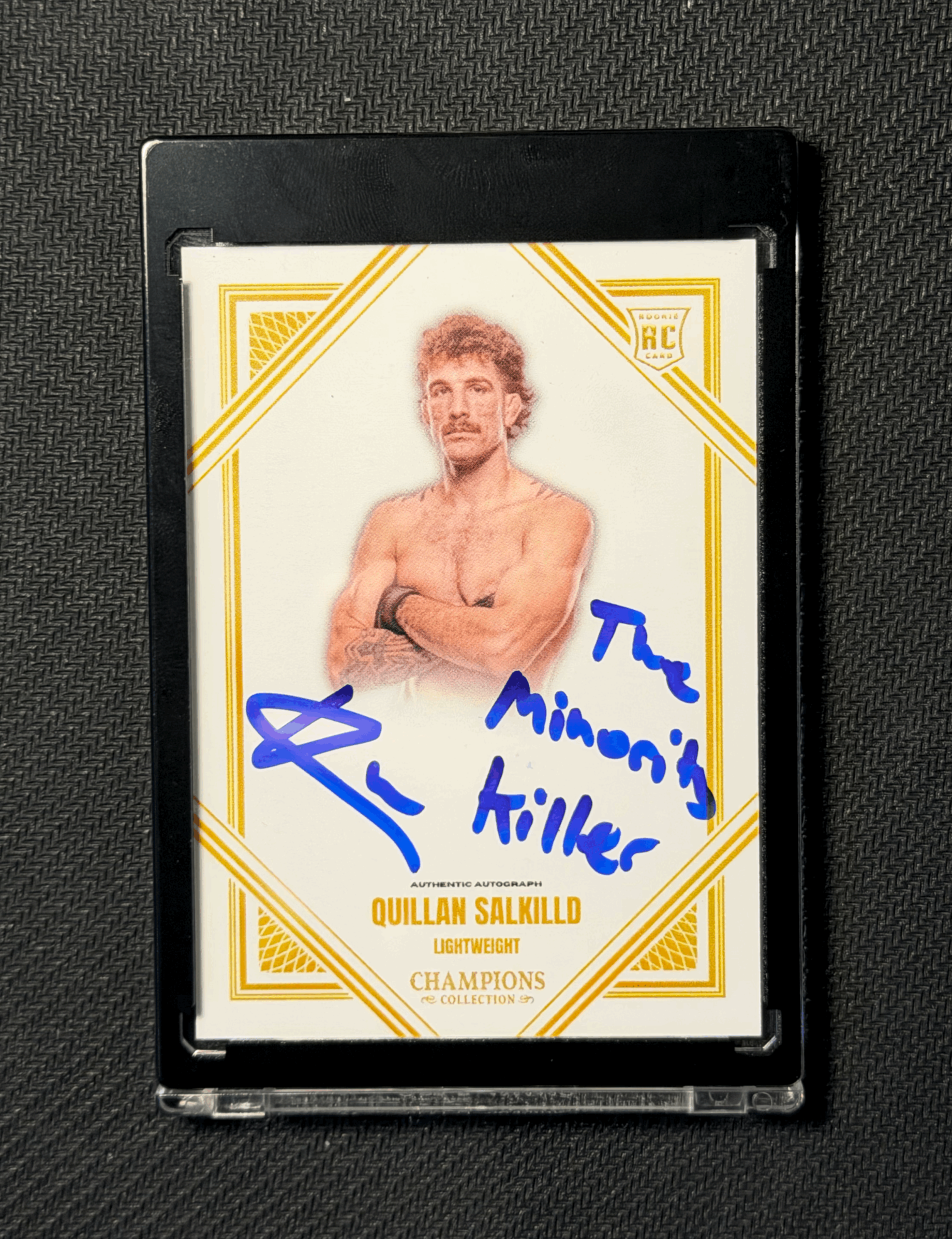 QUILLAN SALKILLD "THE MINORITY KILLER" INSCRIBED AUTOGRAPHED CARD VARIATION 1