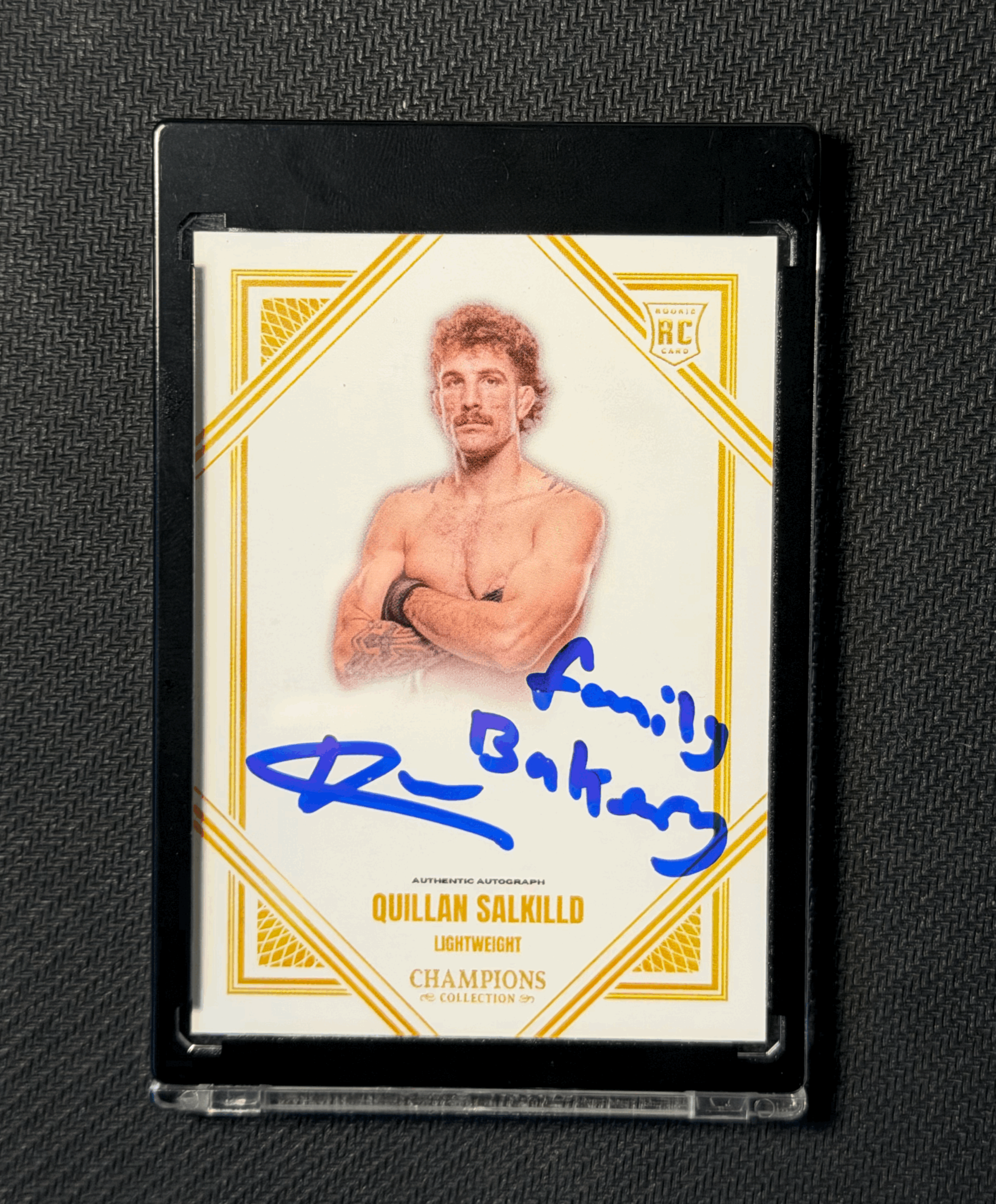 QUILLAN SALKILLD "FAMILY BAKERY" INSCRIBED AUTOGRAPHED CARD VARIATION 1