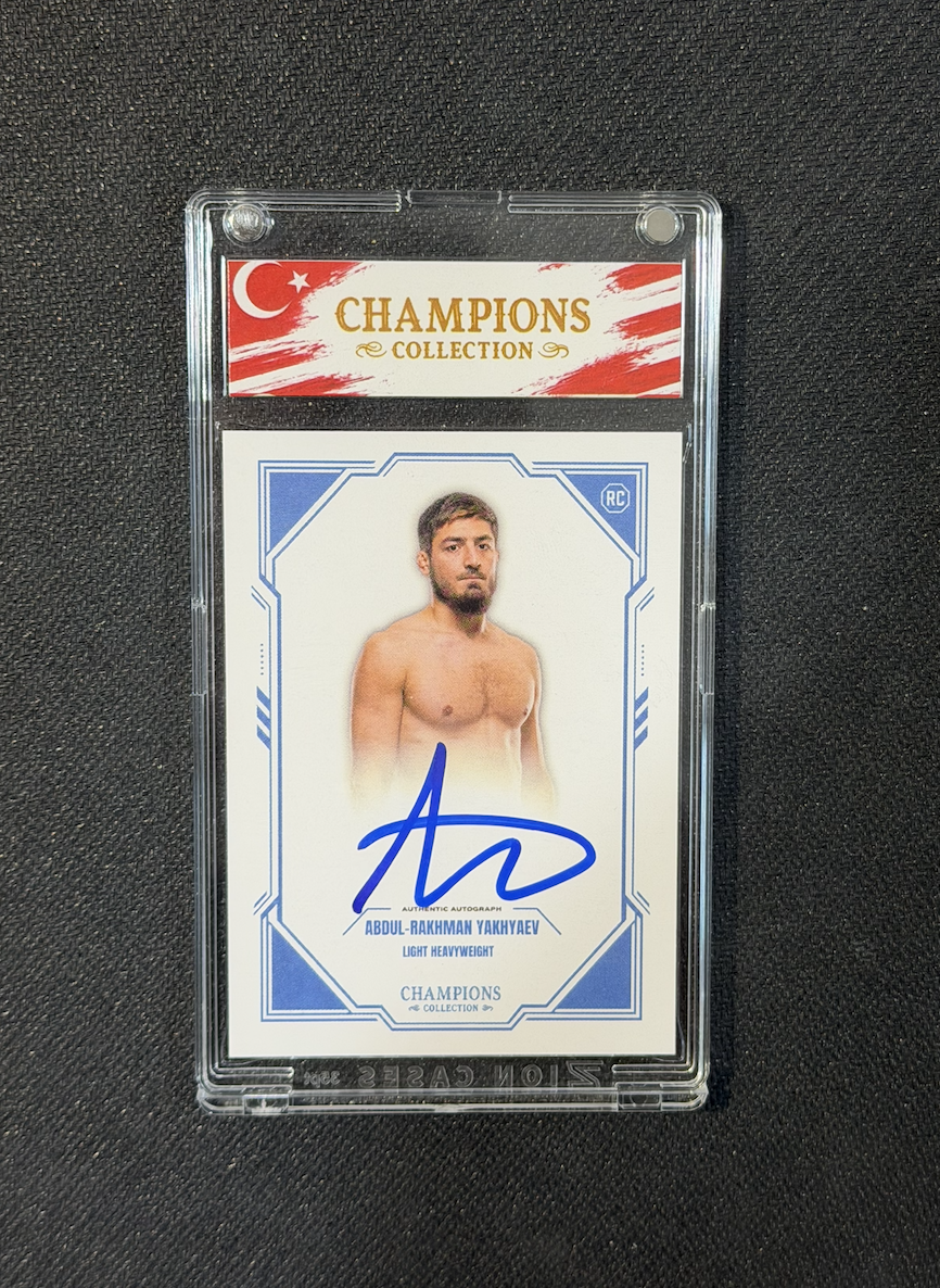 ABDUL-RAKHMAN YAKHYAEV x CHAMPIONS COLLECTION AUTOGRAPHED CARD (PSA)