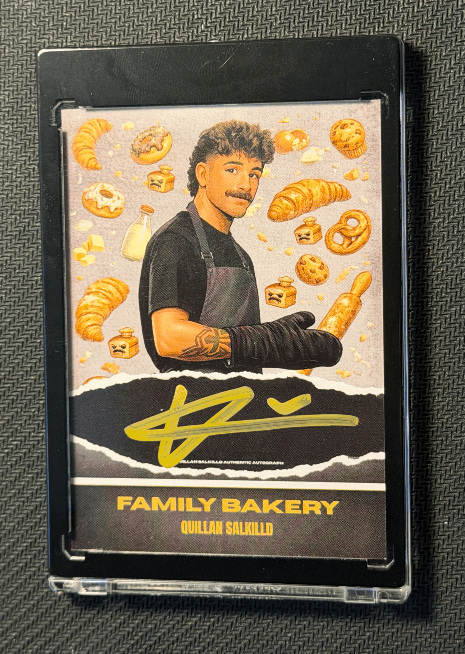 QUILLAN SALKILLD AUTOGRAPHED CARD - BAKERY VARIATION