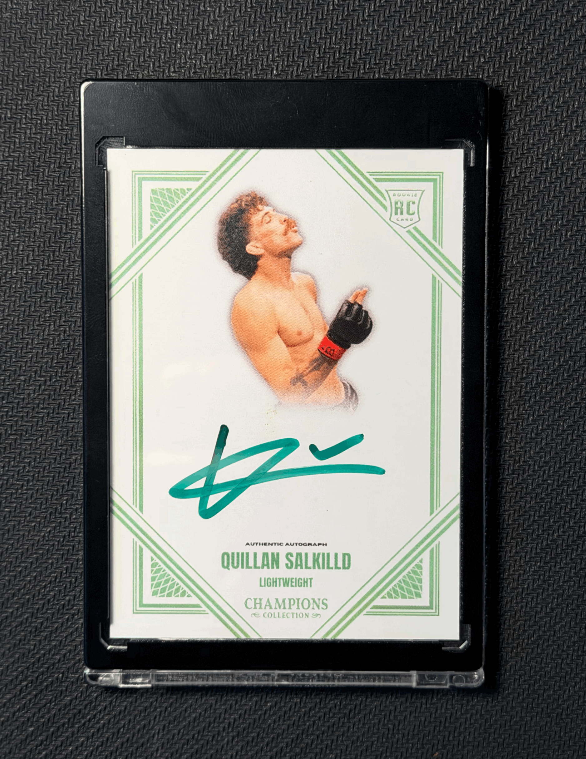 QUILLAN SALKILLD AUTOGRAPHED CARD - GREEN VARIATION 4