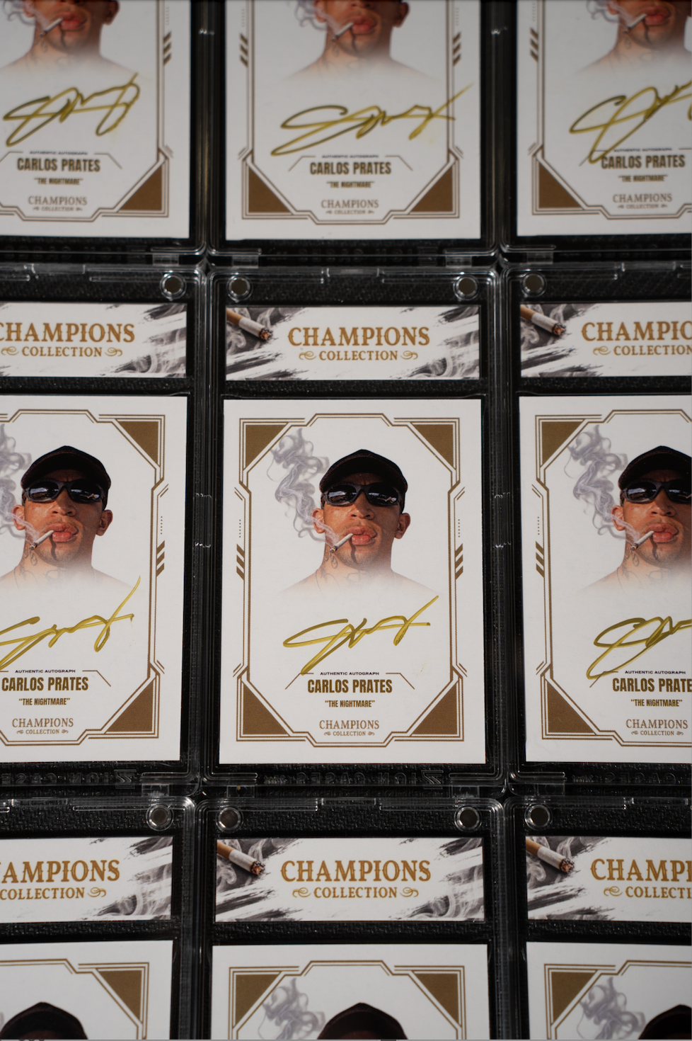 CARLOS PRATES x CHAMPIONS COLLECTION AUTOGRAPHED CARD SMOKING GOLD (PSA)