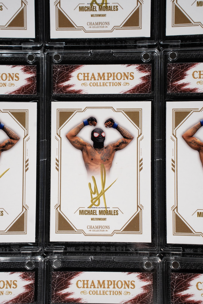 MICHAEL MORALES x CHAMPIONS COLLECTION (PSA) LIMITED AUTOGRAPHED CARD
