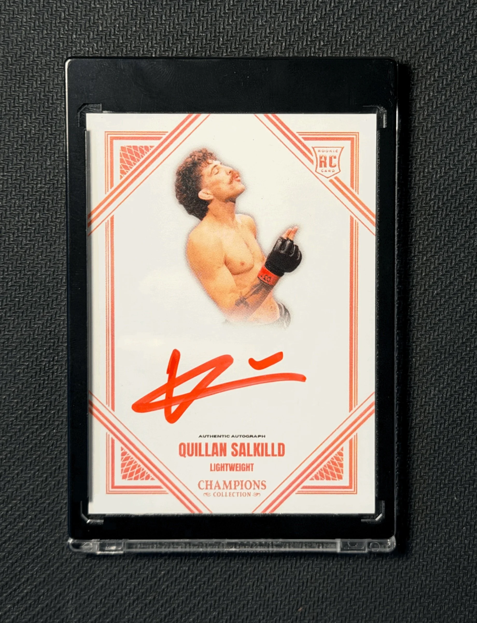 QUILLAN SALKILLD AUTOGRAPHED CARD - RED VARIATION 4