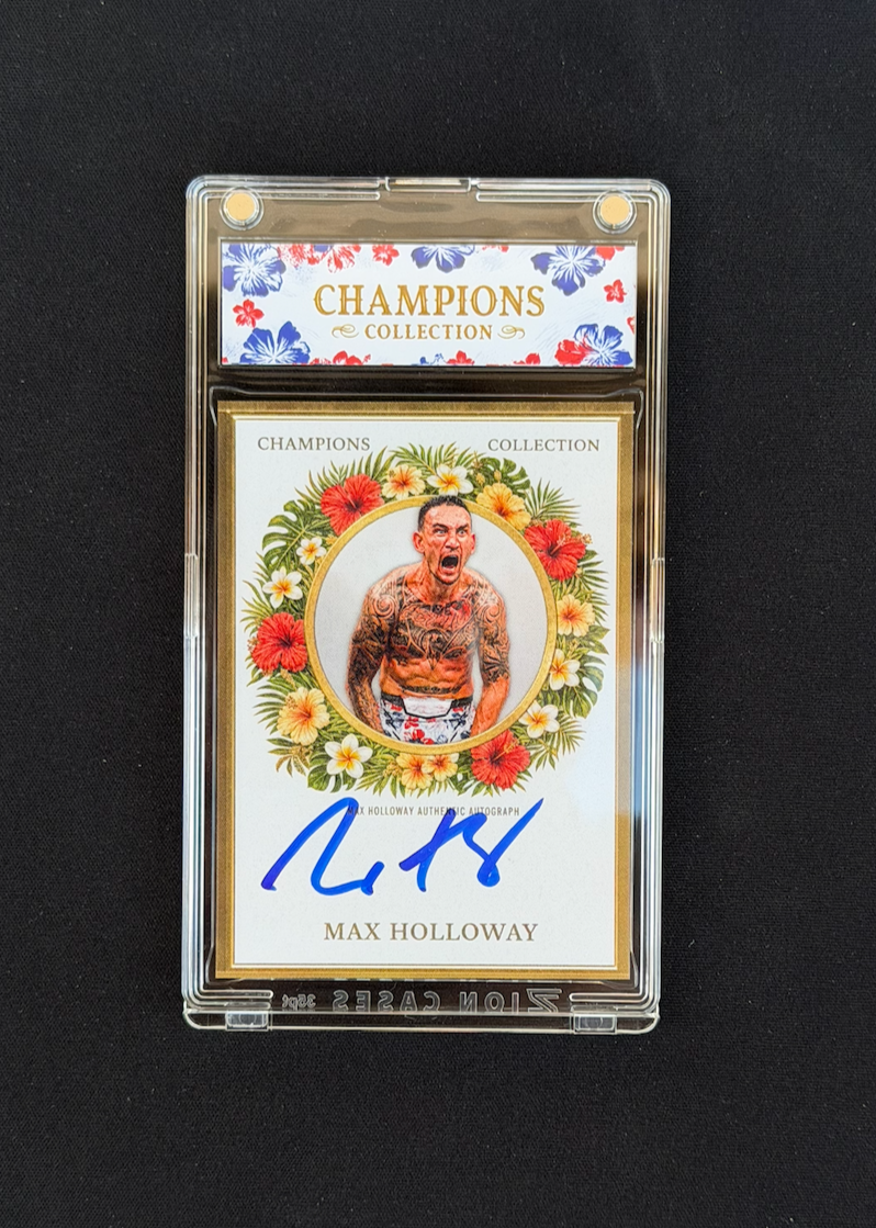 MAX HOLLOWAY x CHAMPIONS COLLECTION LIMITED AUTOGRAPHED CARD (PSA)
