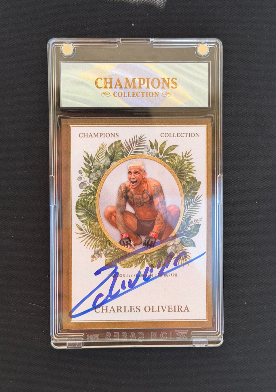 CHARLES OLIVEIRA x CHAMPIONS COLLECTION LIMITED AUTOGRAPHED CARD (PSA)
