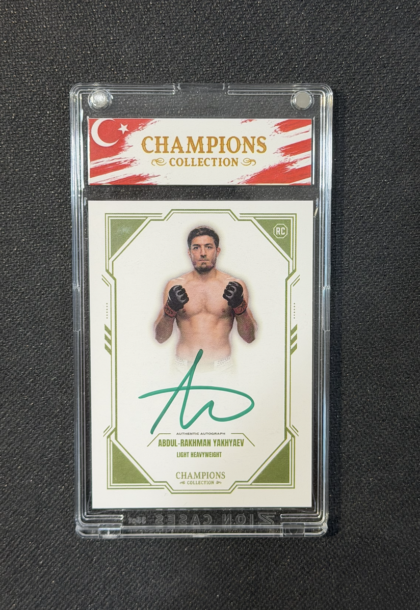 ABDUL-RAKHMAN YAKHYAEV x CHAMPIONS COLLECTION AUTOGRAPHED CARD (PSA)