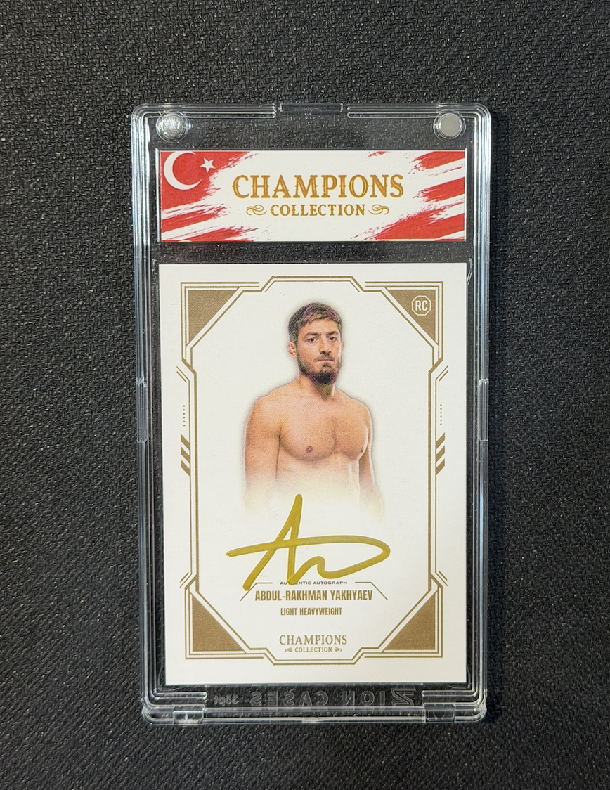 ABDUL-RAKHMAN YAKHYAEV x CHAMPIONS COLLECTION AUTOGRAPHED CARD (PSA)