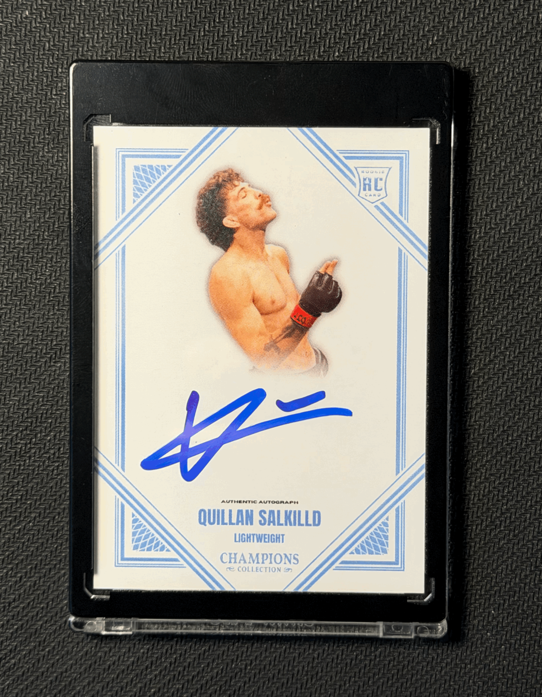 QUILLAN SALKILLD AUTOGRAPHED CARD - BLUE VARIATION 4