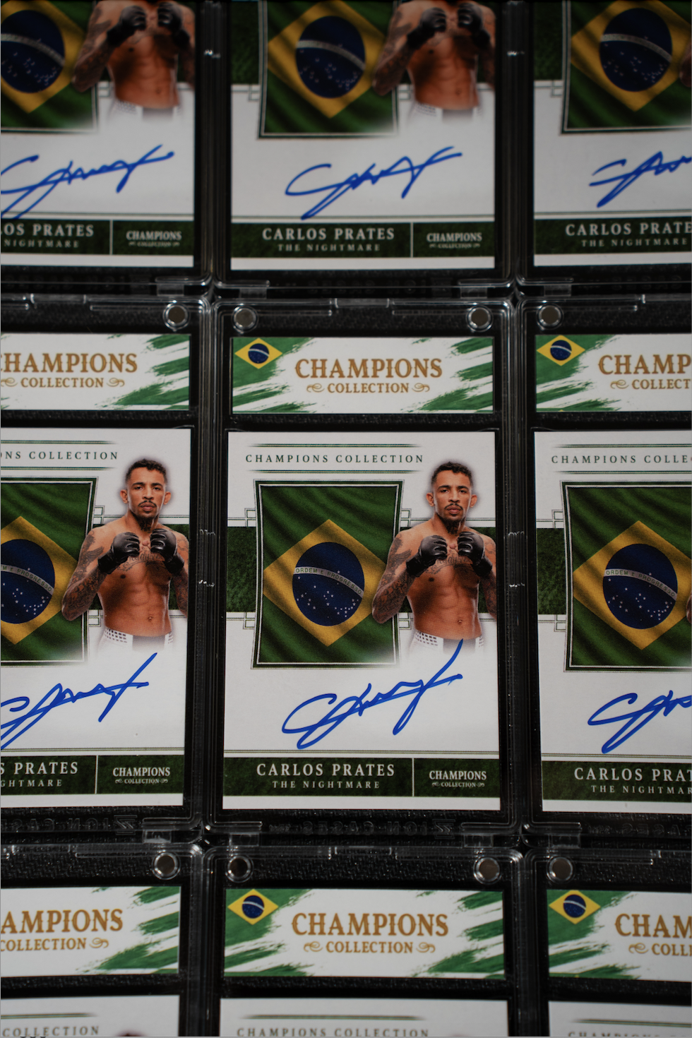 CARLOS PRATES x CHAMPIONS COLLECTION AUTOGRAPHED CARD BRAZIL (PSA)