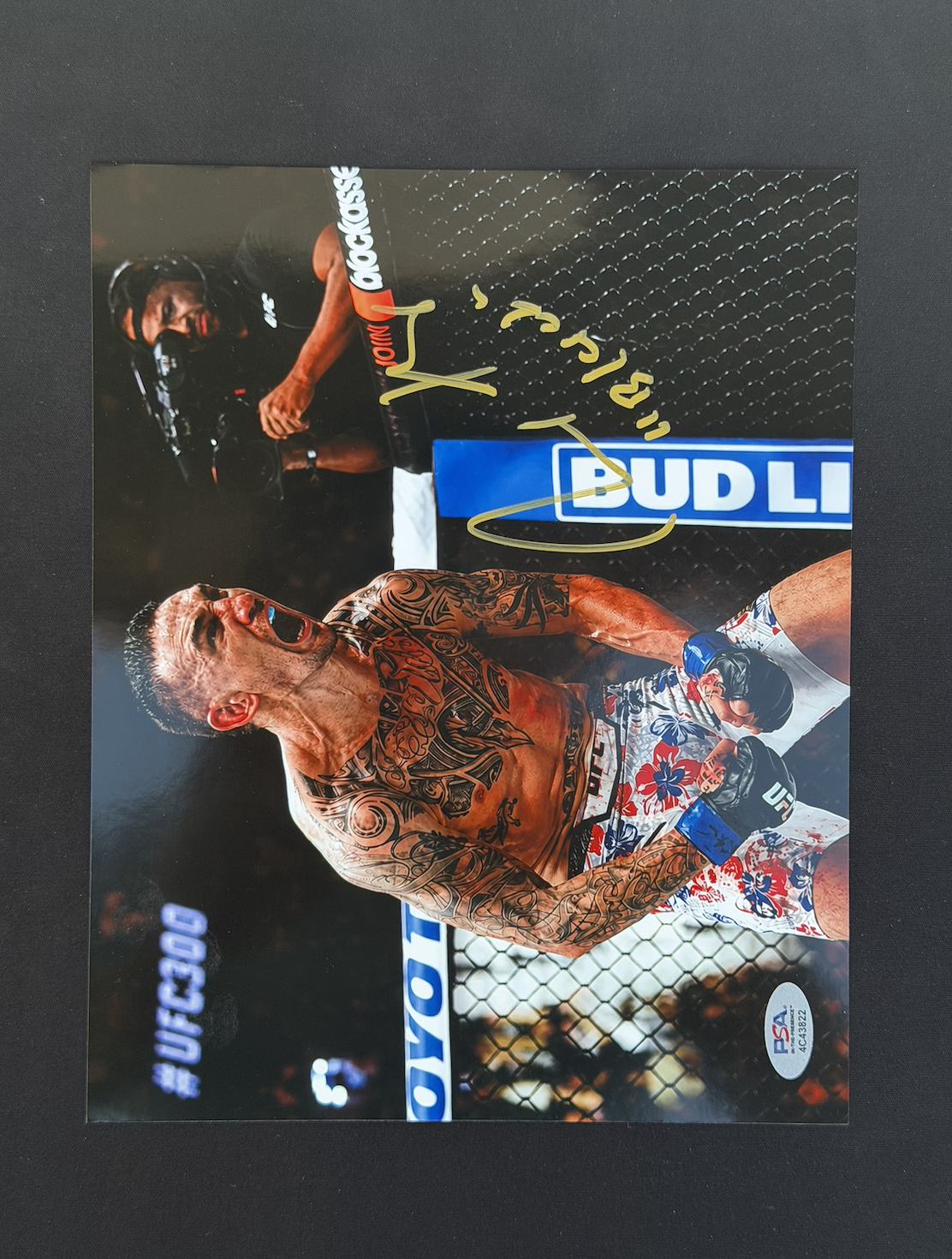 MAX HOLLOWAY "BLESSED" INSCRIBED AUTOGRAPHED 8X10 PHOTO (PSA WITNESSED)