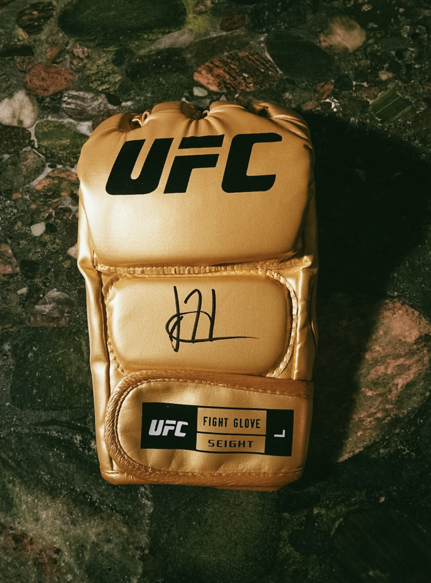 JOSH HOKIT AUTOGRAPHED GLOVE GOLD (PSA)