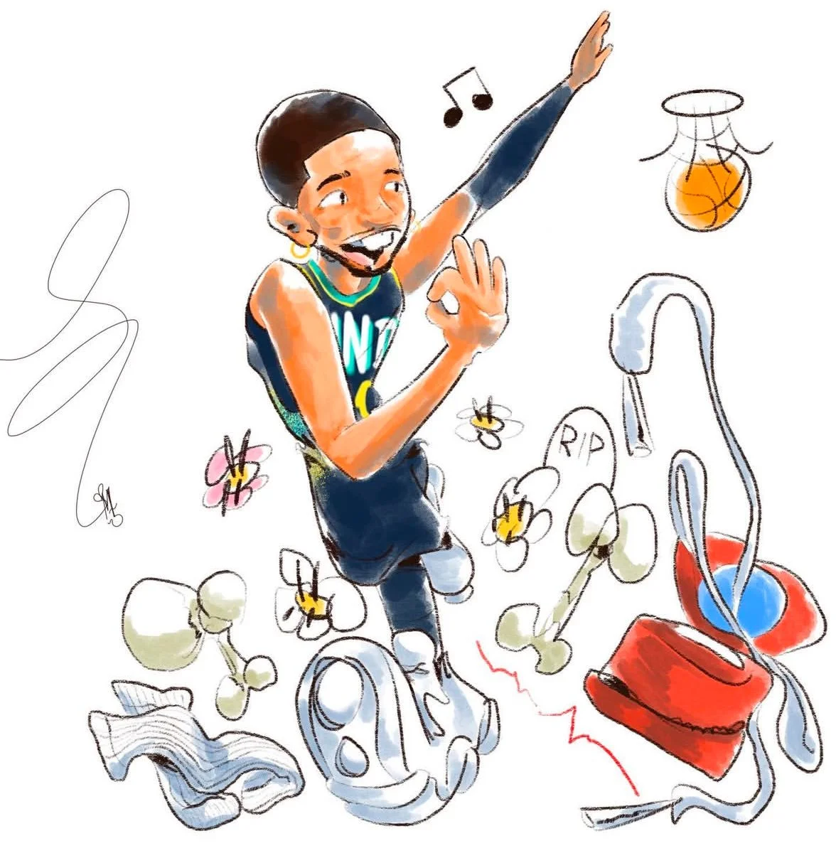 Bone Collector (Tyrese Haliburton), Digital (2048 x 2048px)