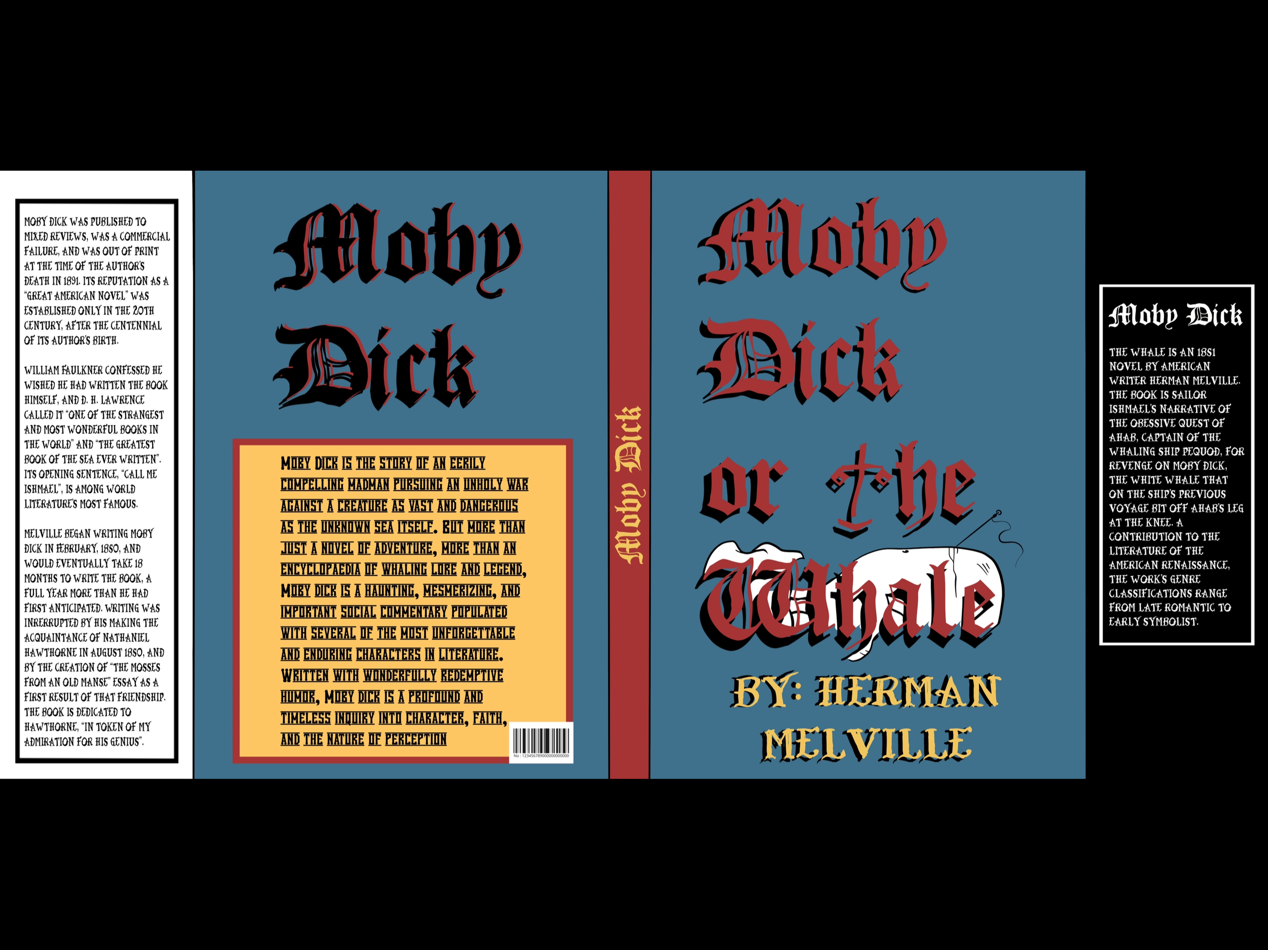 Moby Dick Book Dummy, Digital (2732 x 2048px)