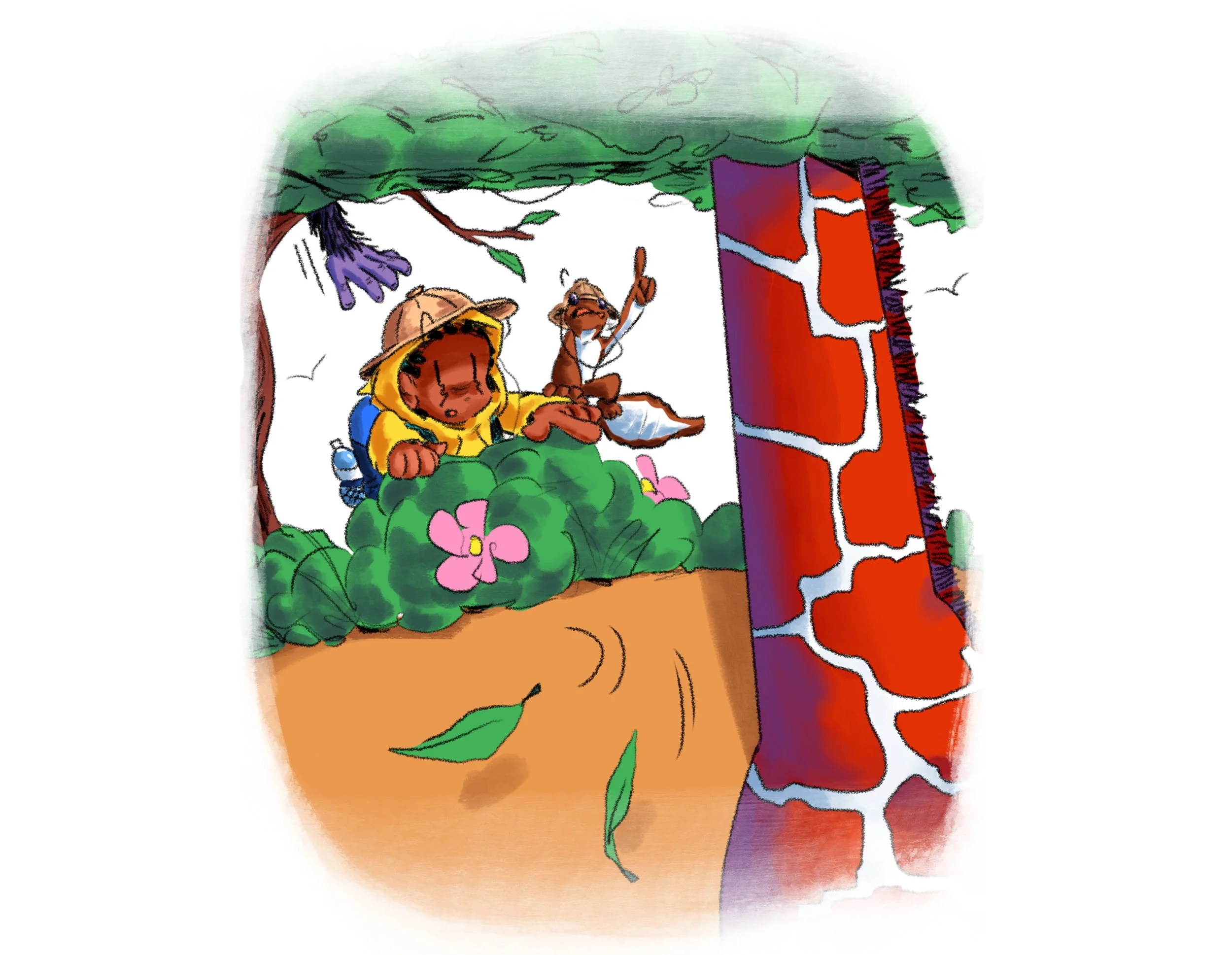 Kids Safari Vignette, Digital (2048 X 2048px)