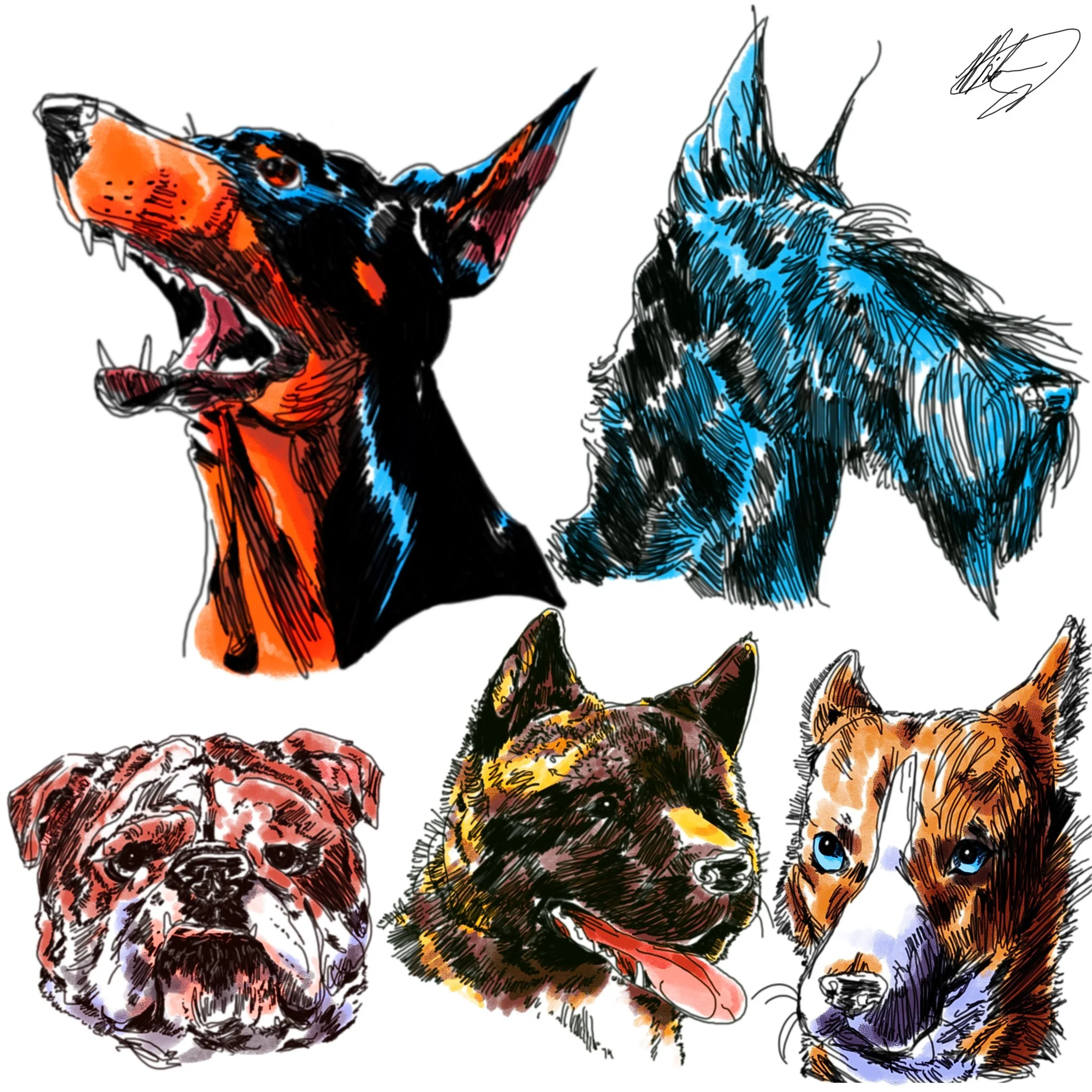 Dogs, Digital (2048 x 2048px)