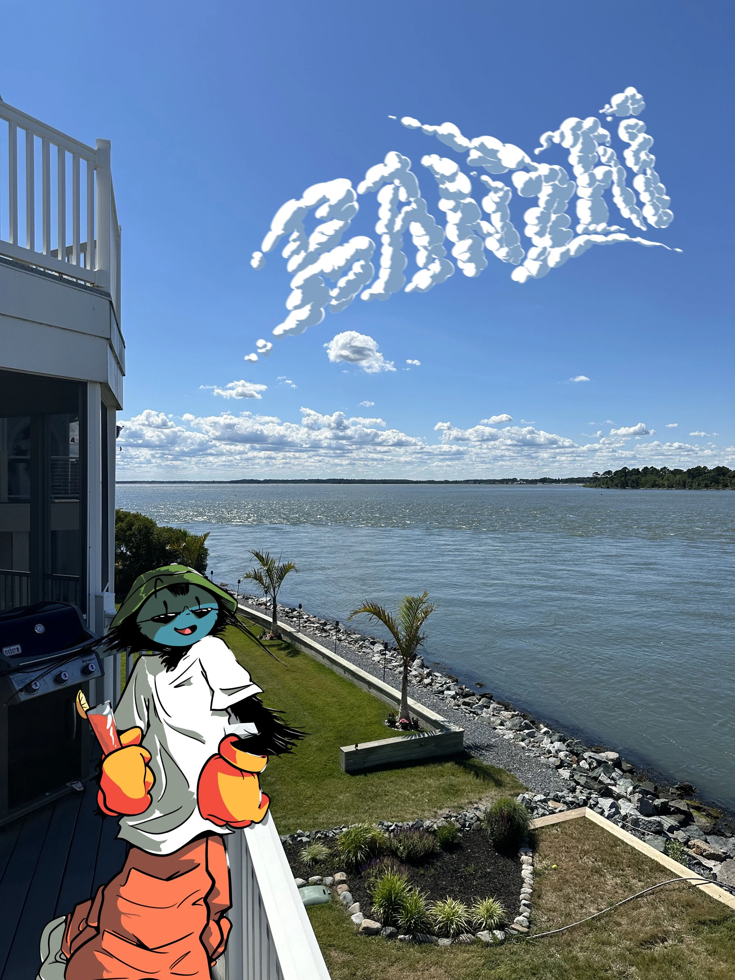 Barry at the Beach, Mixed Media (3024 x 4032px)