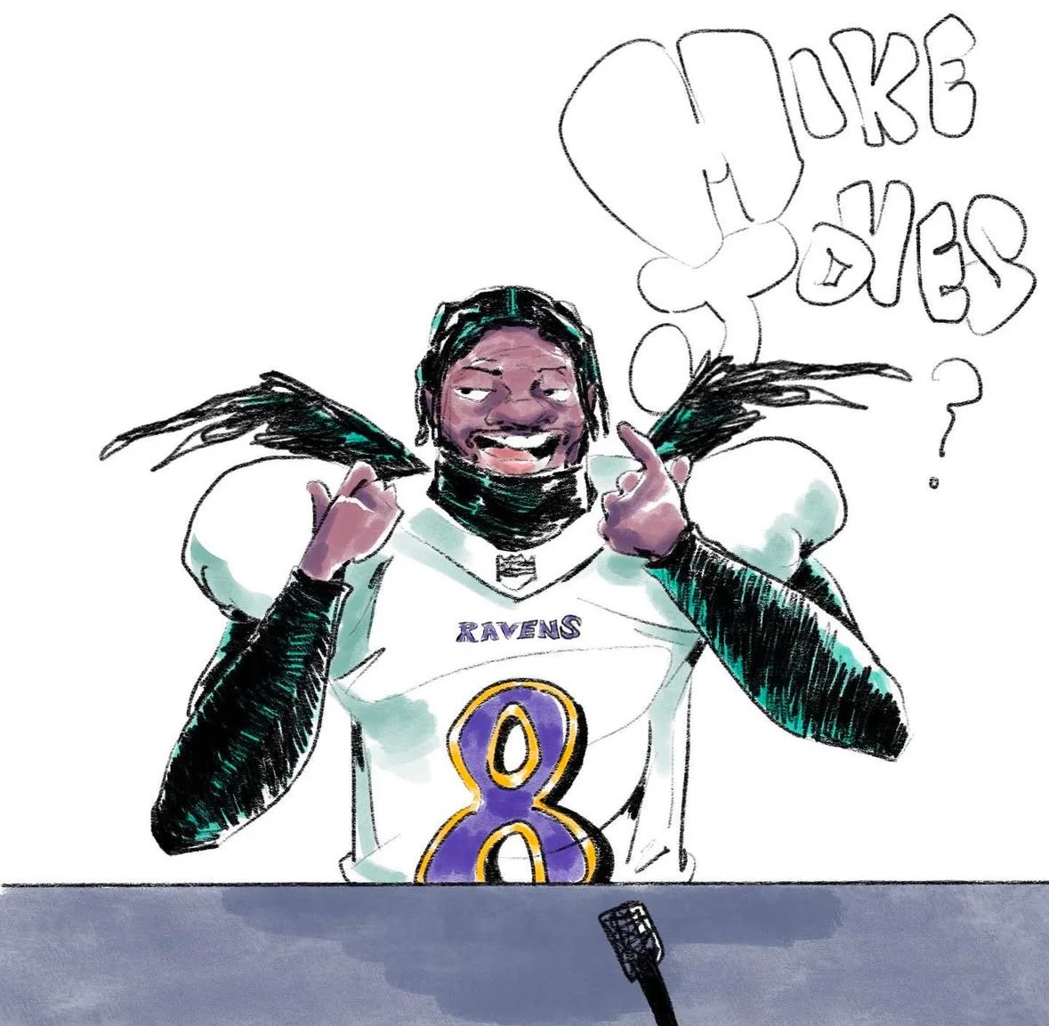 Lamar Jackson Presser, Digital (2048 x 2048px)