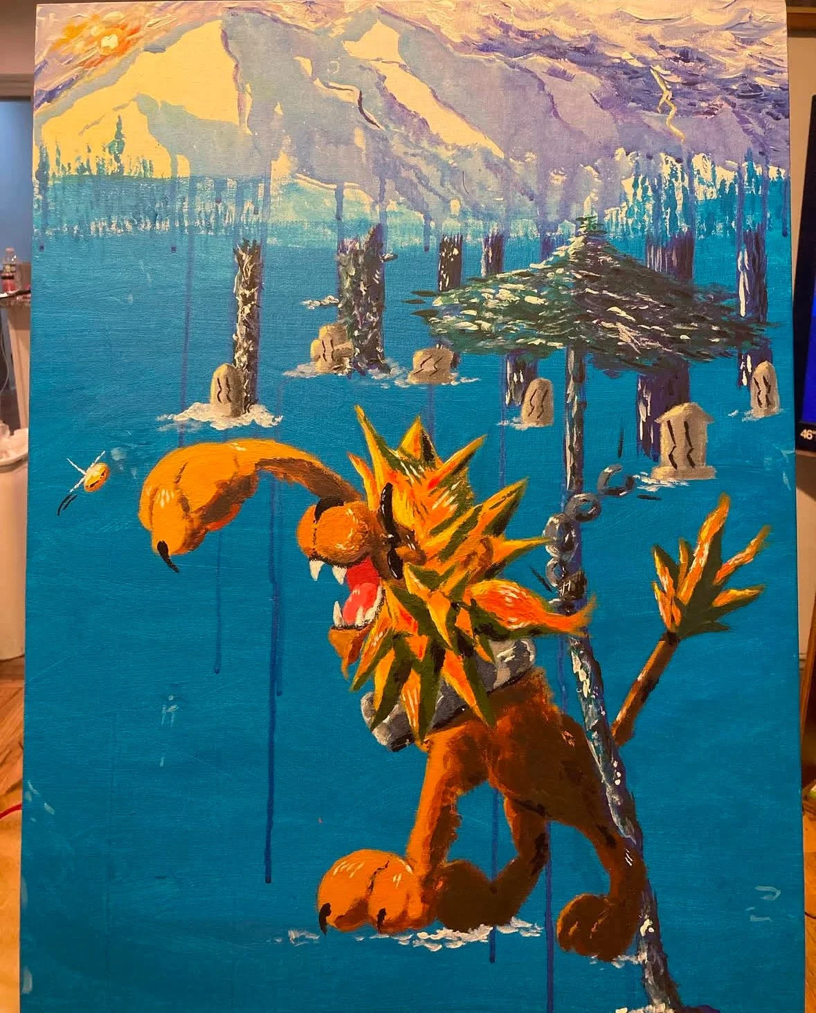 Your Funeral, Acrylic on Canvas (18” x 24”)