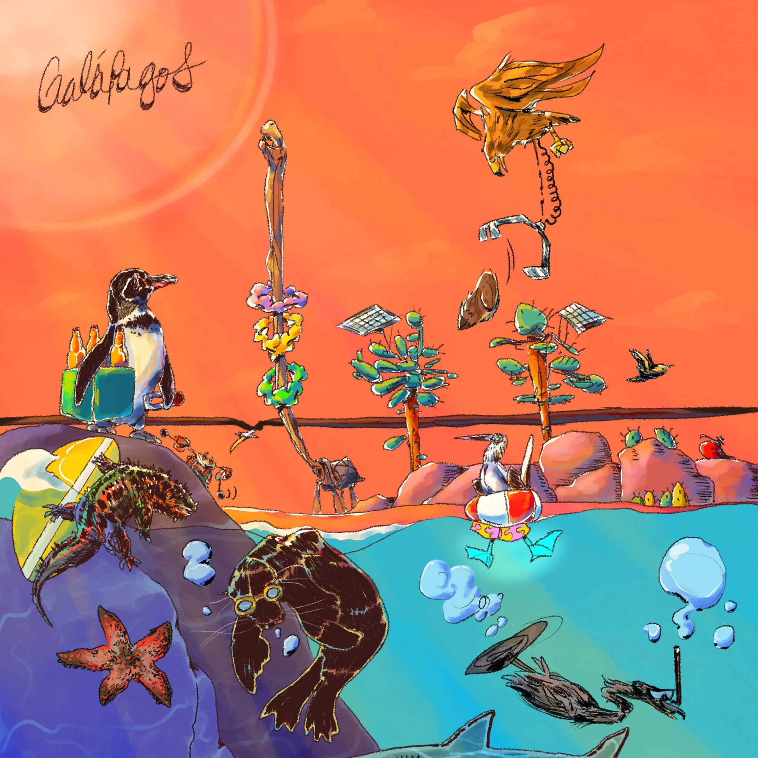 Galápagos Getaway, Digital (4048 x4048px)