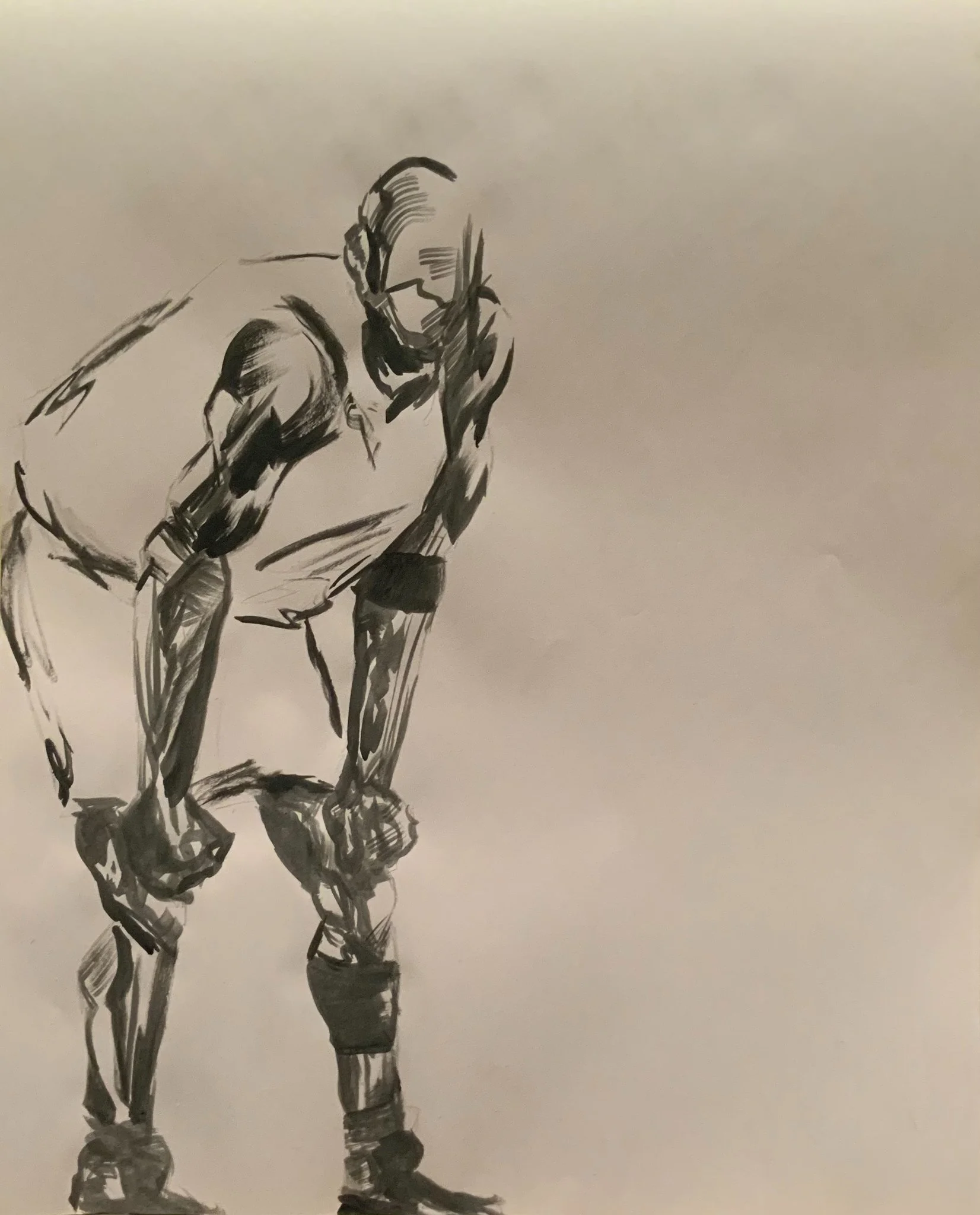 GOAT (Michael Jordan), Indian Ink & Charcoal (16" x 20")