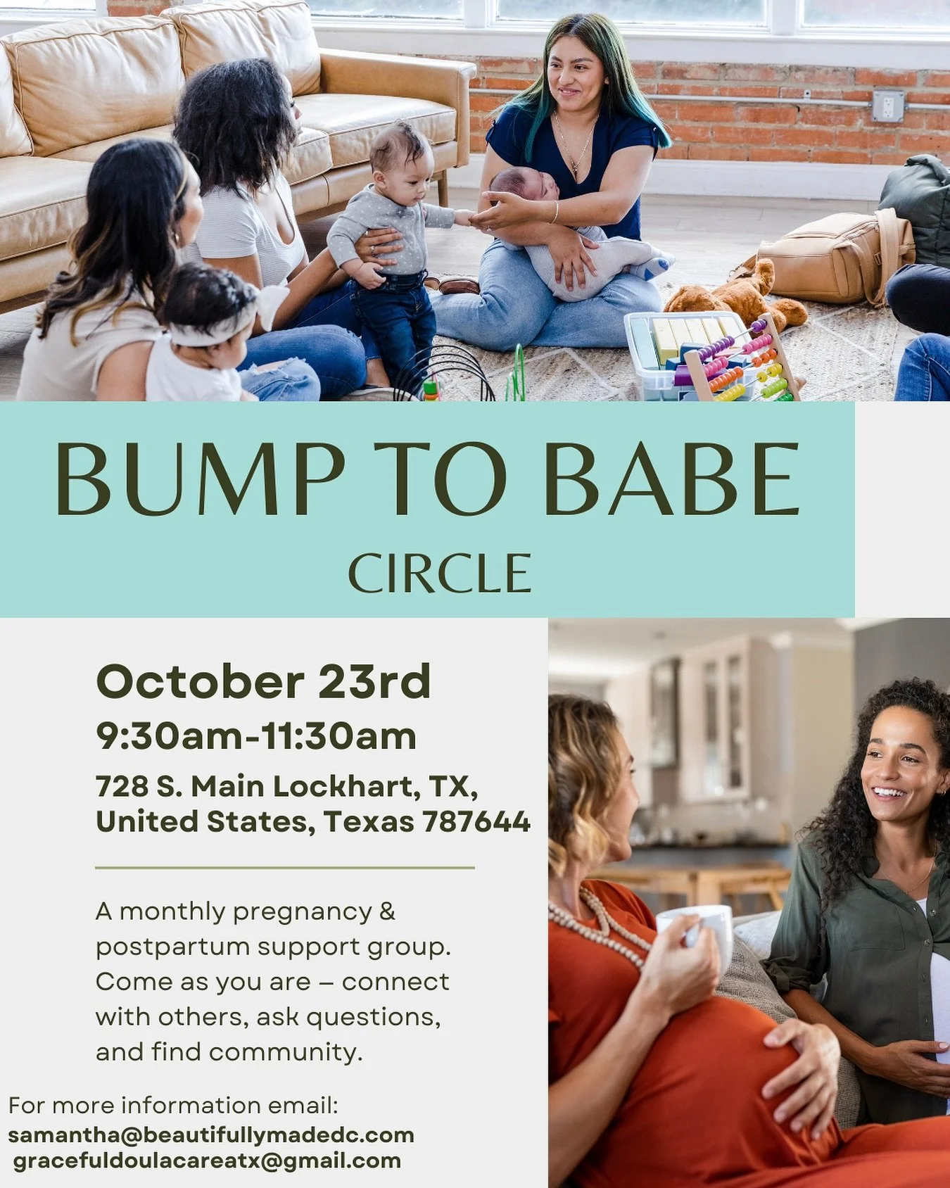 I&rsquo;m so excited to finally share something special I&rsquo;ve been working on with @beautifullymadedoulacare 💕

We&rsquo;re launching Bump to Babe Circle &mdash; a monthly space for pregnant and postpartum parents to connect, share, and find co