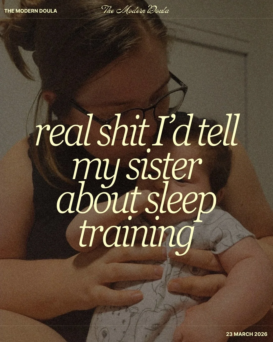 Sleep training gets such a bad reputation
but most moms I work with aren&rsquo;t trying to ignore their baby

they&rsquo;re trying to survive

the reality is&hellip; most mothers in the U.S. are going back to work way sooner than they should
and they