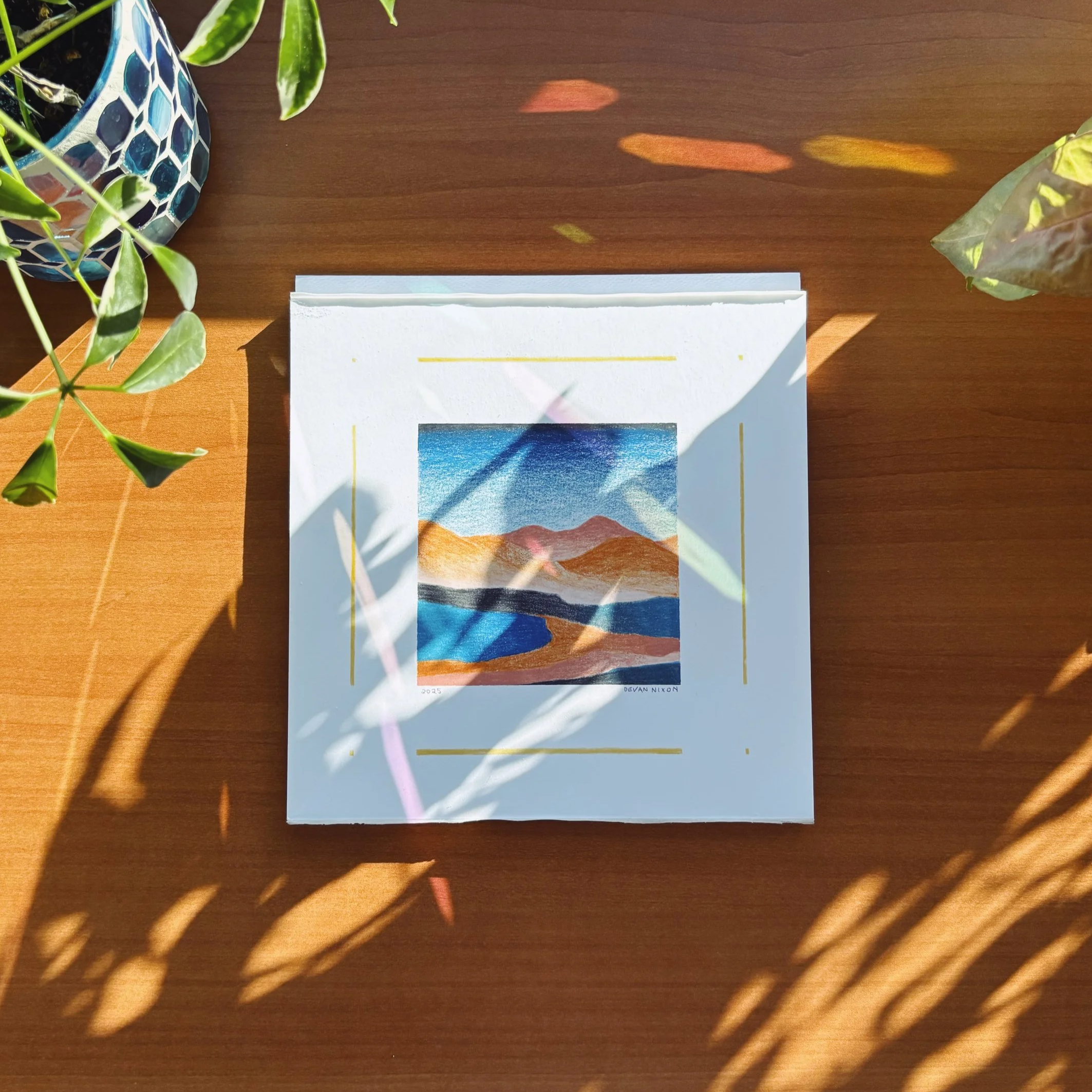 $250 | Flowing Sand | Colored pencil on hot press watercolor paper | 8 x 8 